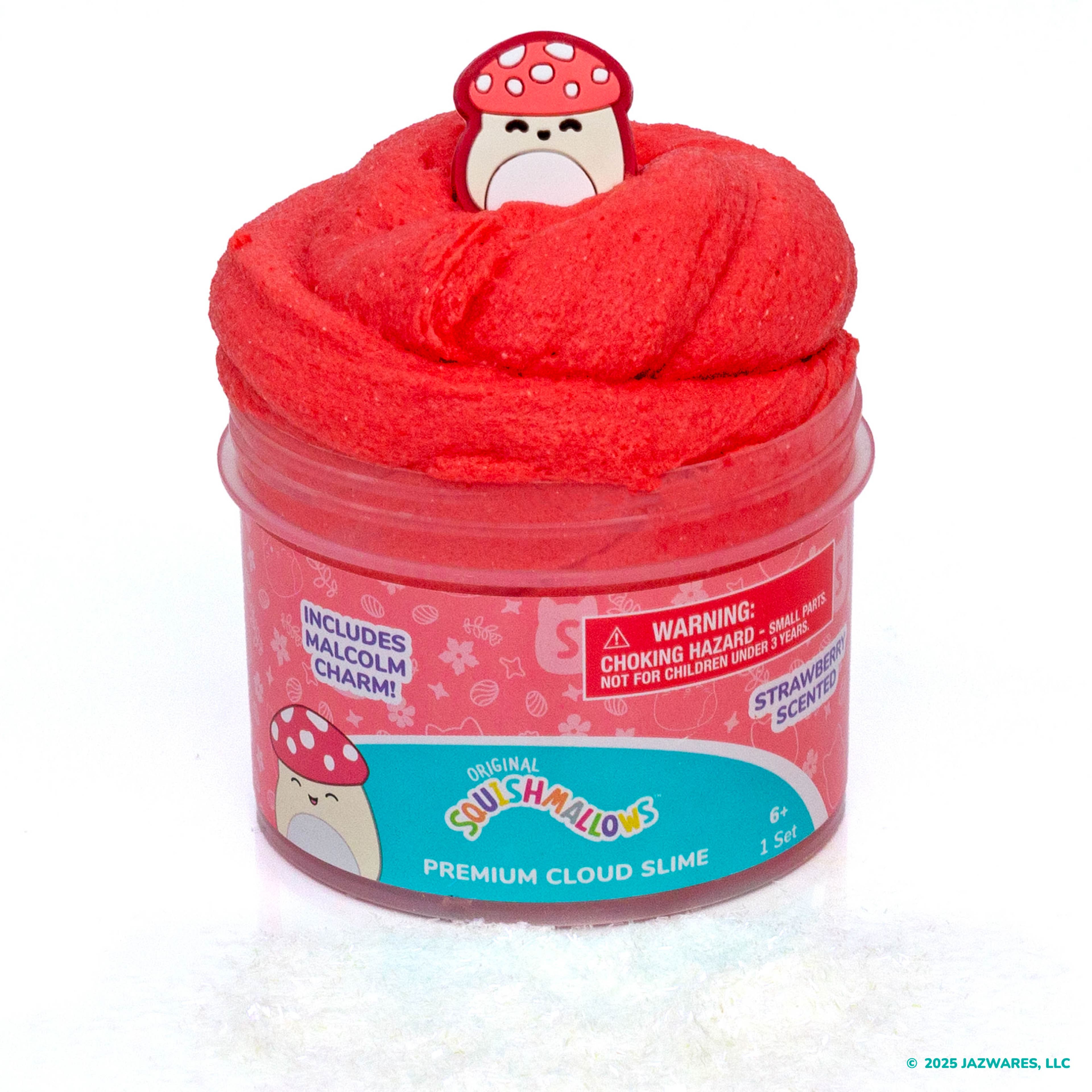 Original Squishmallows&#x2122; Malcolm the Mushroom Strawberry Scented Cloud Slime