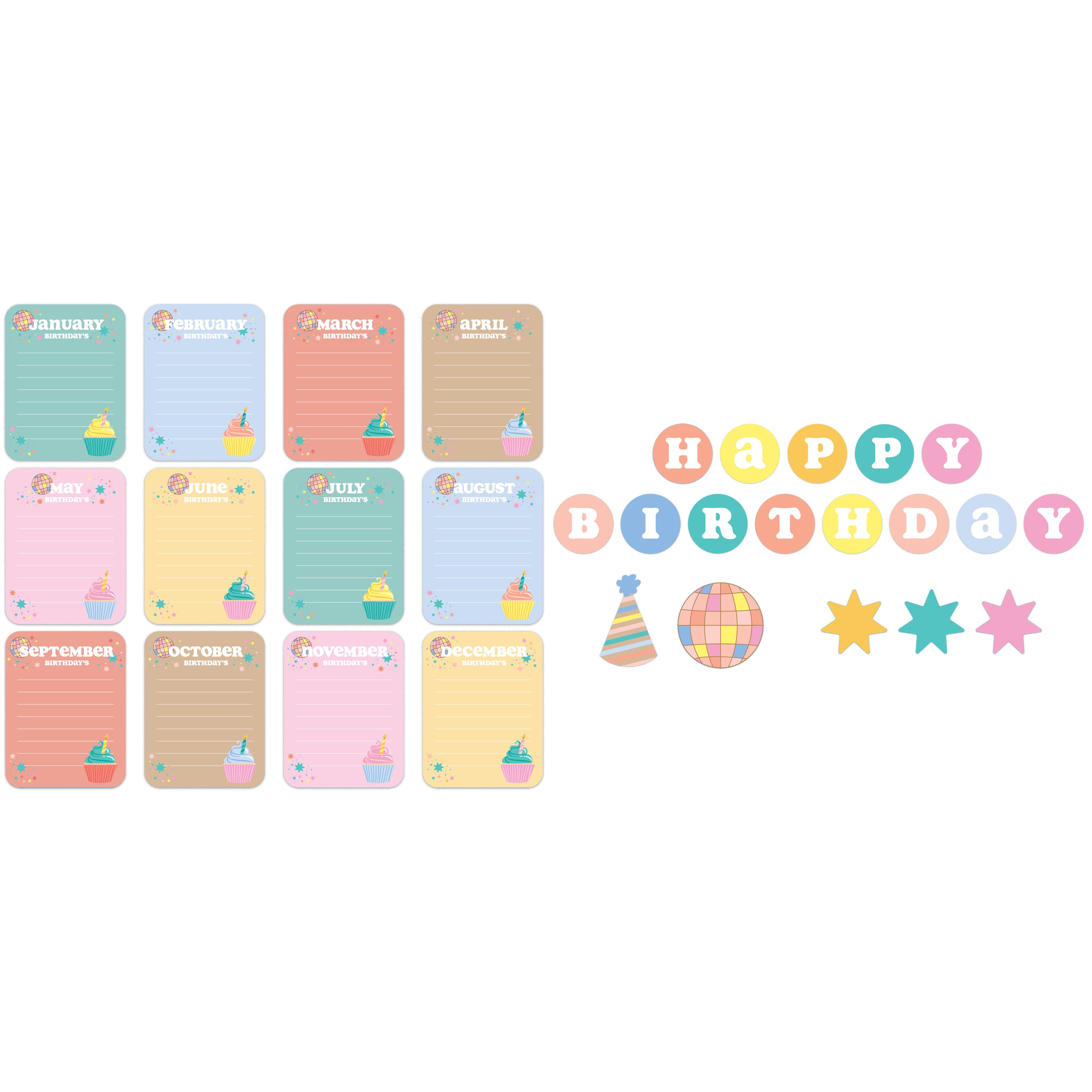 Class Rules! Pastel Bulletin Board Birthday Kit by B2C™