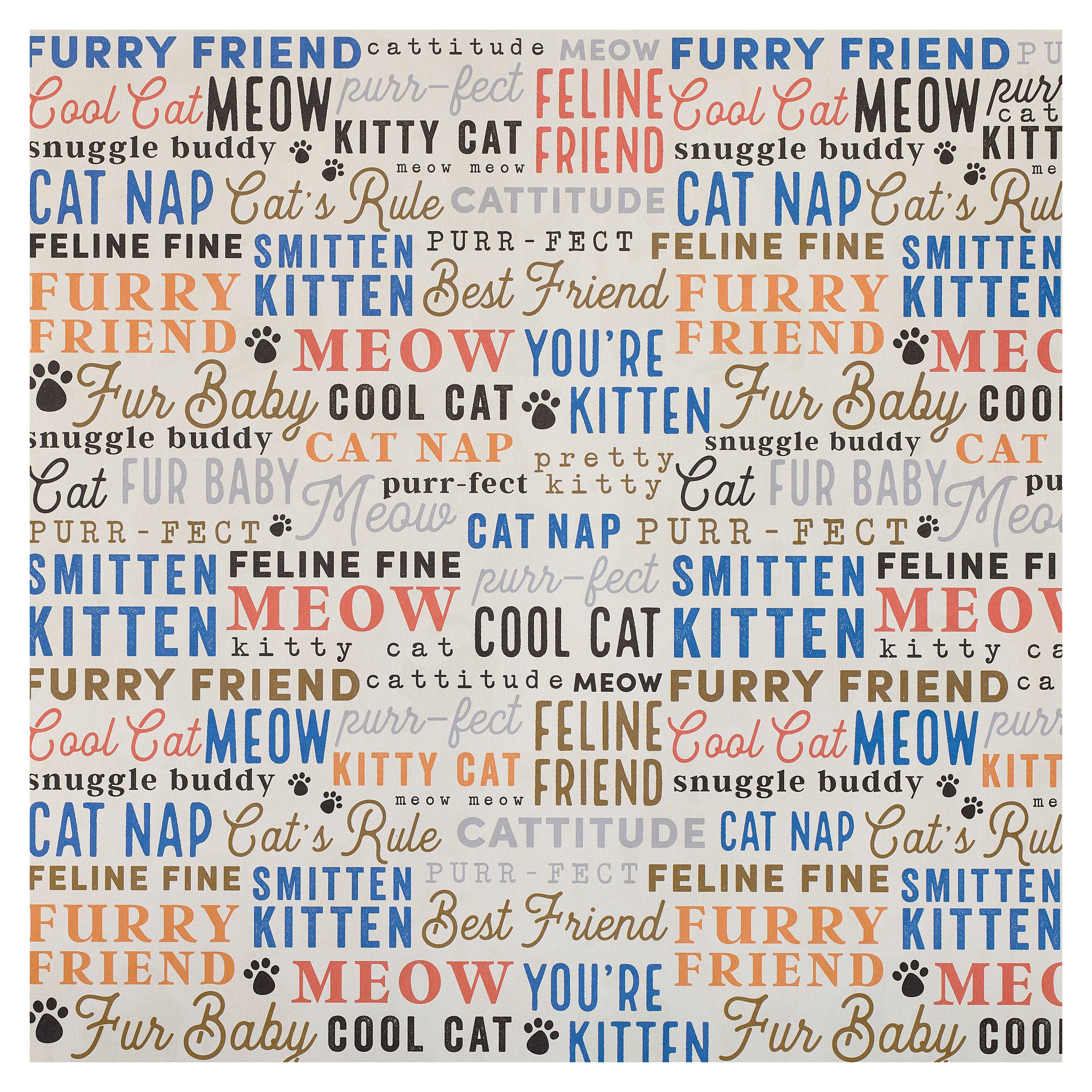 48 Pack: Cats Double-Sided Cardstock Paper by Recollections™, 12" x 12"