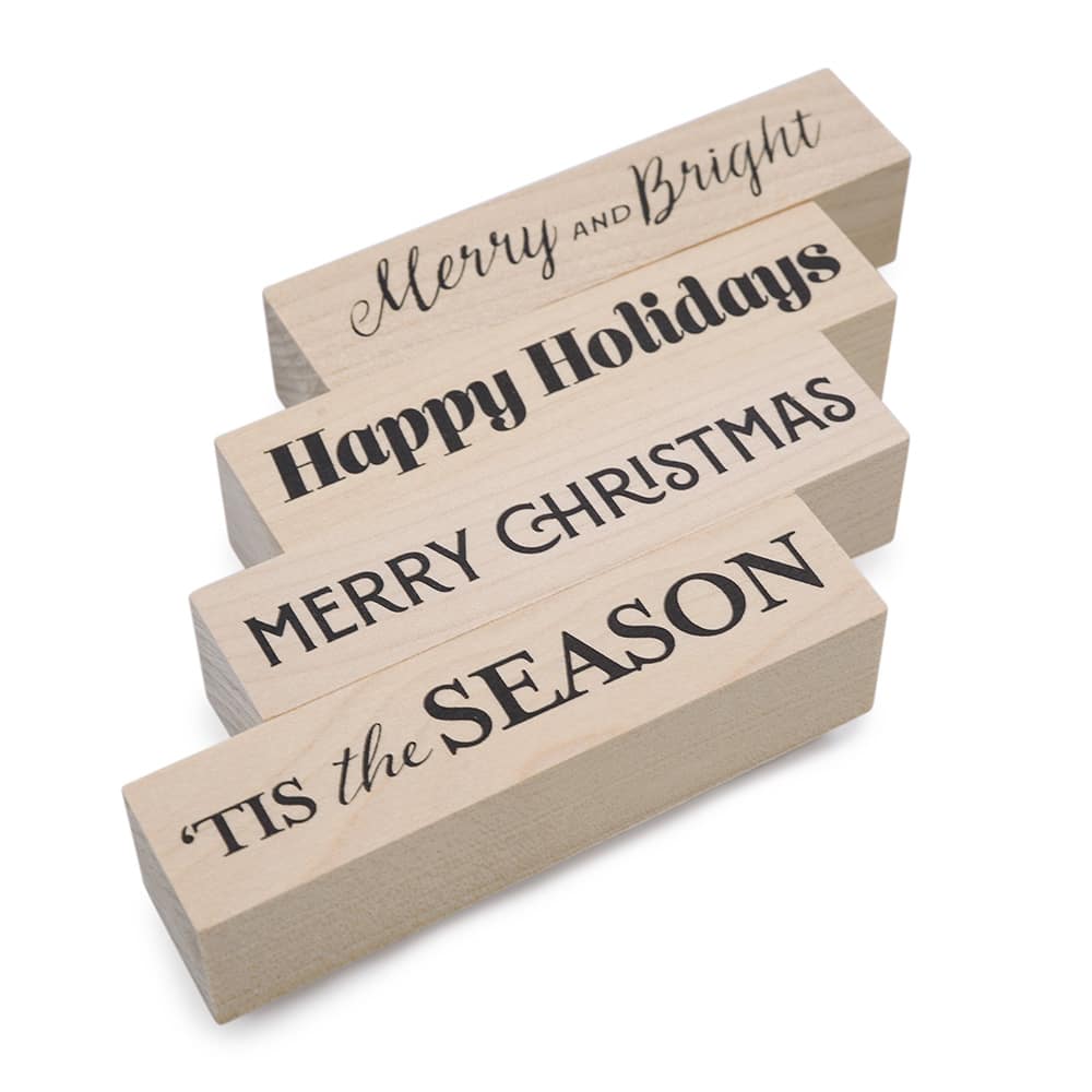Merry &#x26; Bright Wood Stamp Set by Recollections&#x2122;