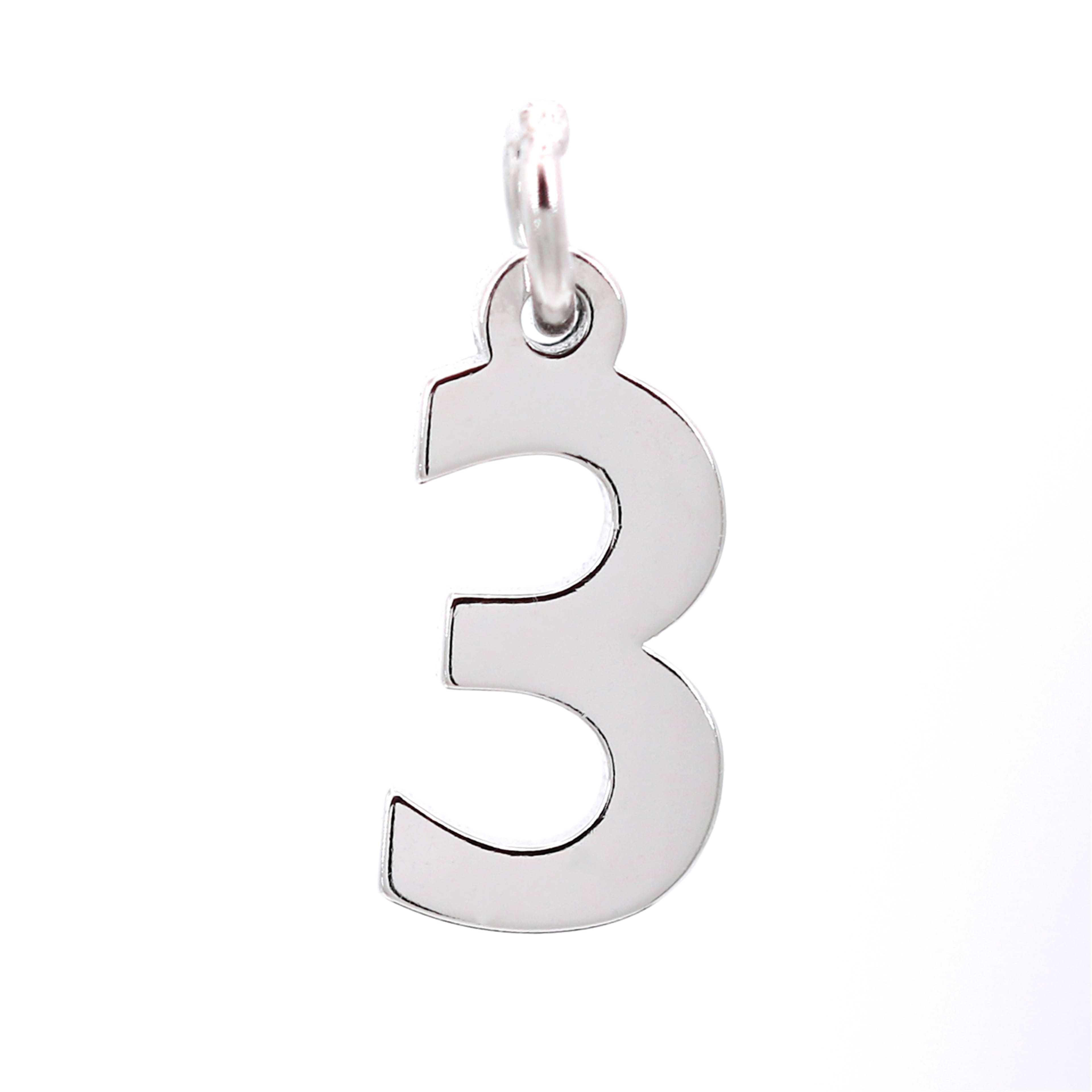 12 Pack: Sterling Silver Number Charm by Bead Landing&#x2122;