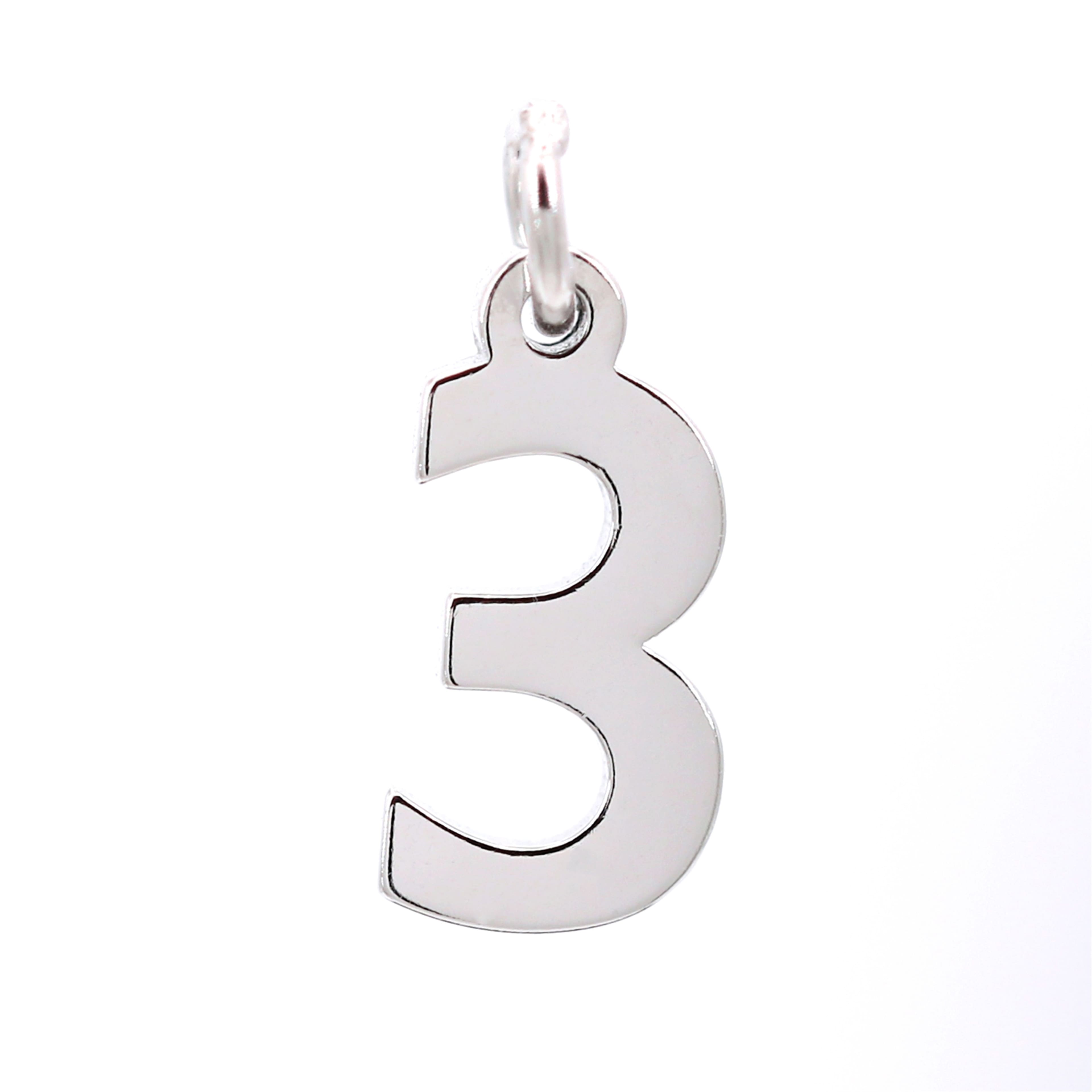 12 Pack: Sterling Silver Number Charm by Bead Landing™