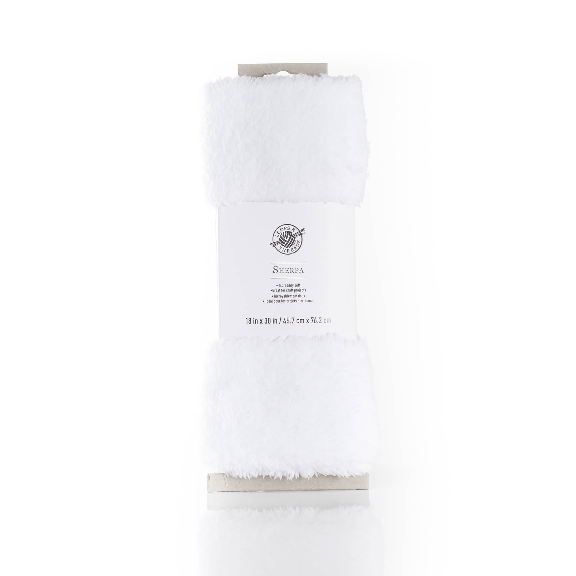 White Sherpa Fabric Bundle by Loops &#x26; Threads&#xAE; 