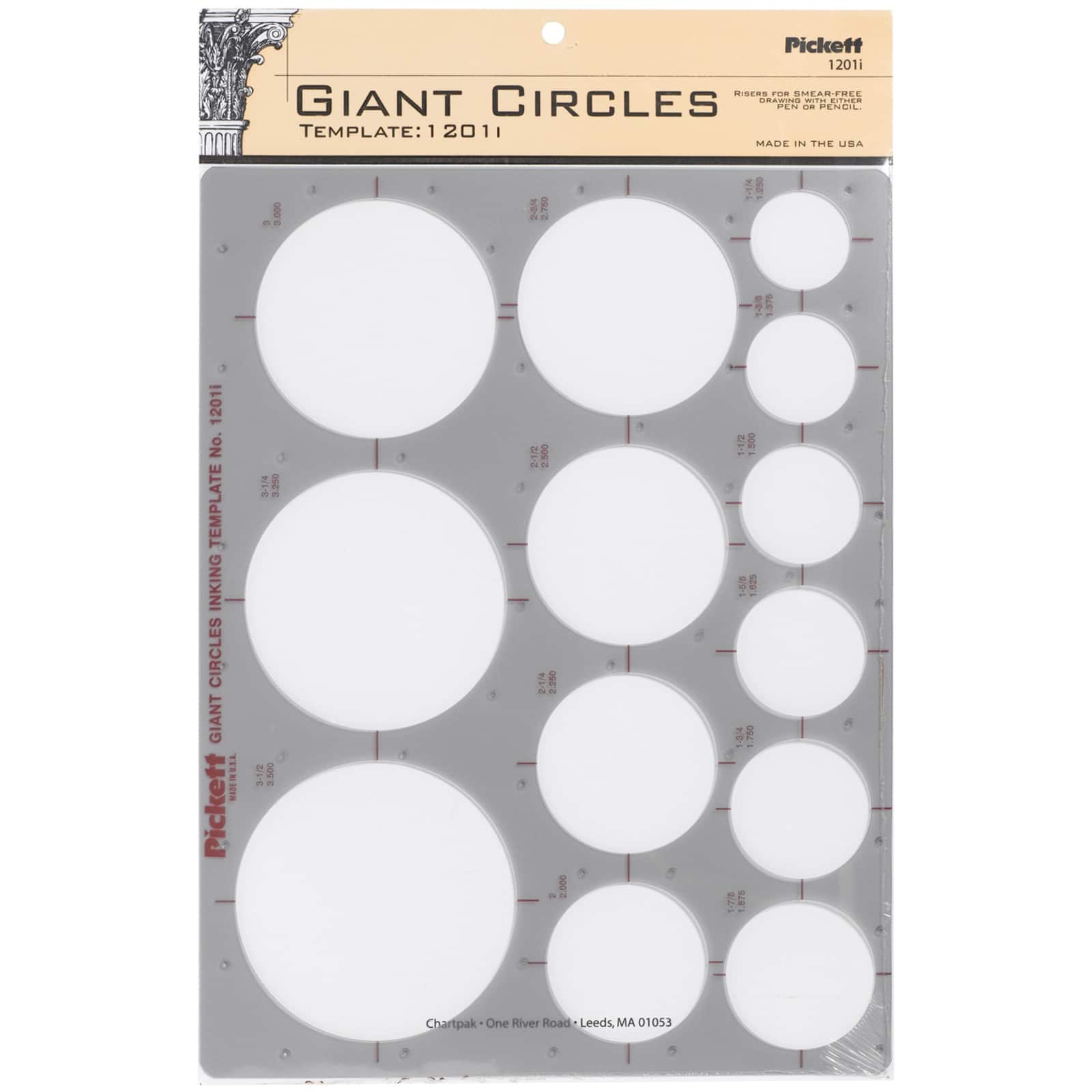 Pickett Giant Circles Inking Template