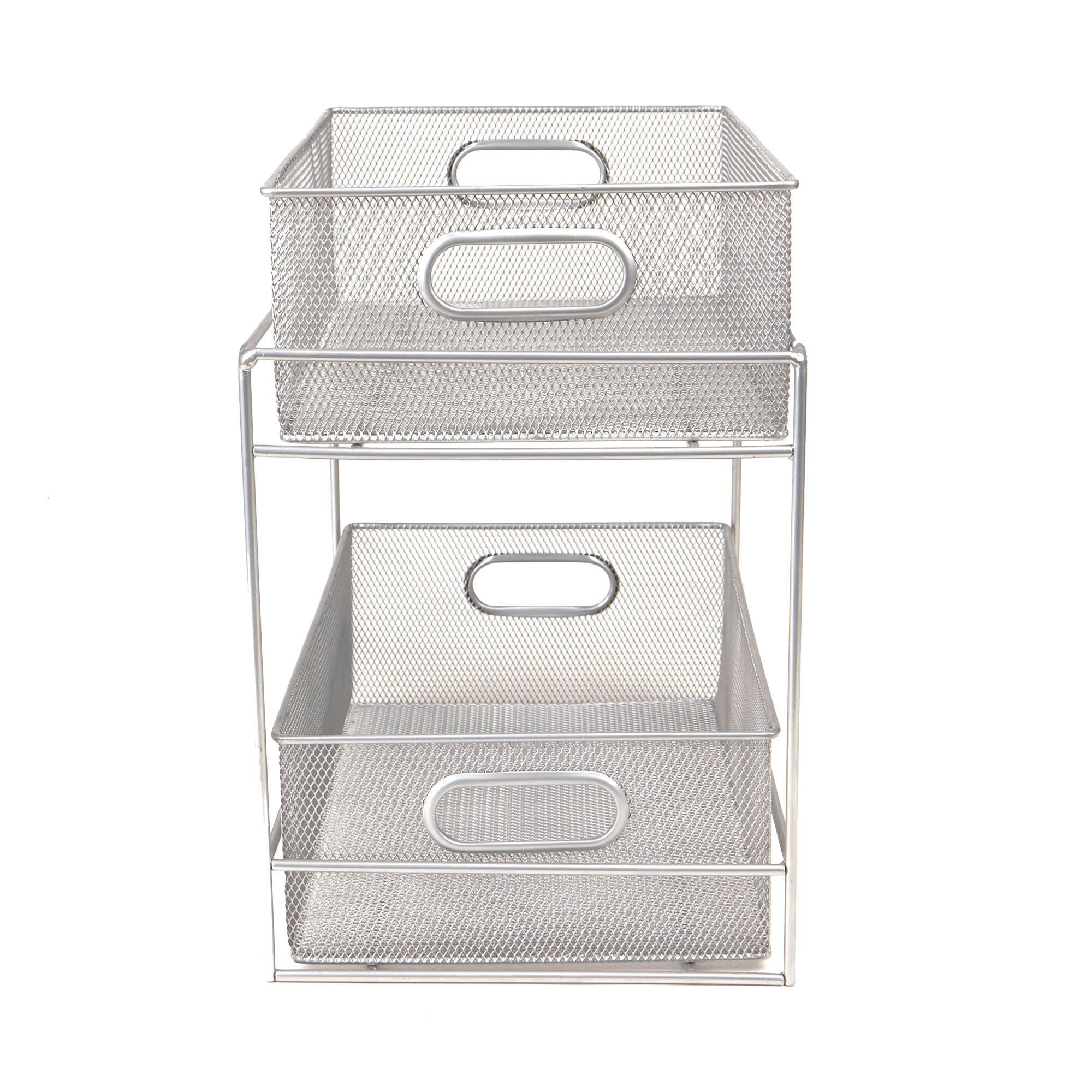 Mind Reader 2Tier Metal Mesh Organizer Slide Out Basket Drawer Michaels