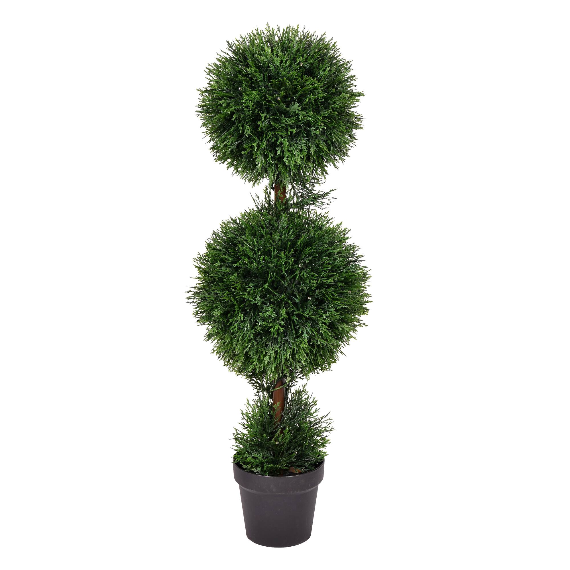 3ft. Potted Cedar Double Ball Topiary Tree