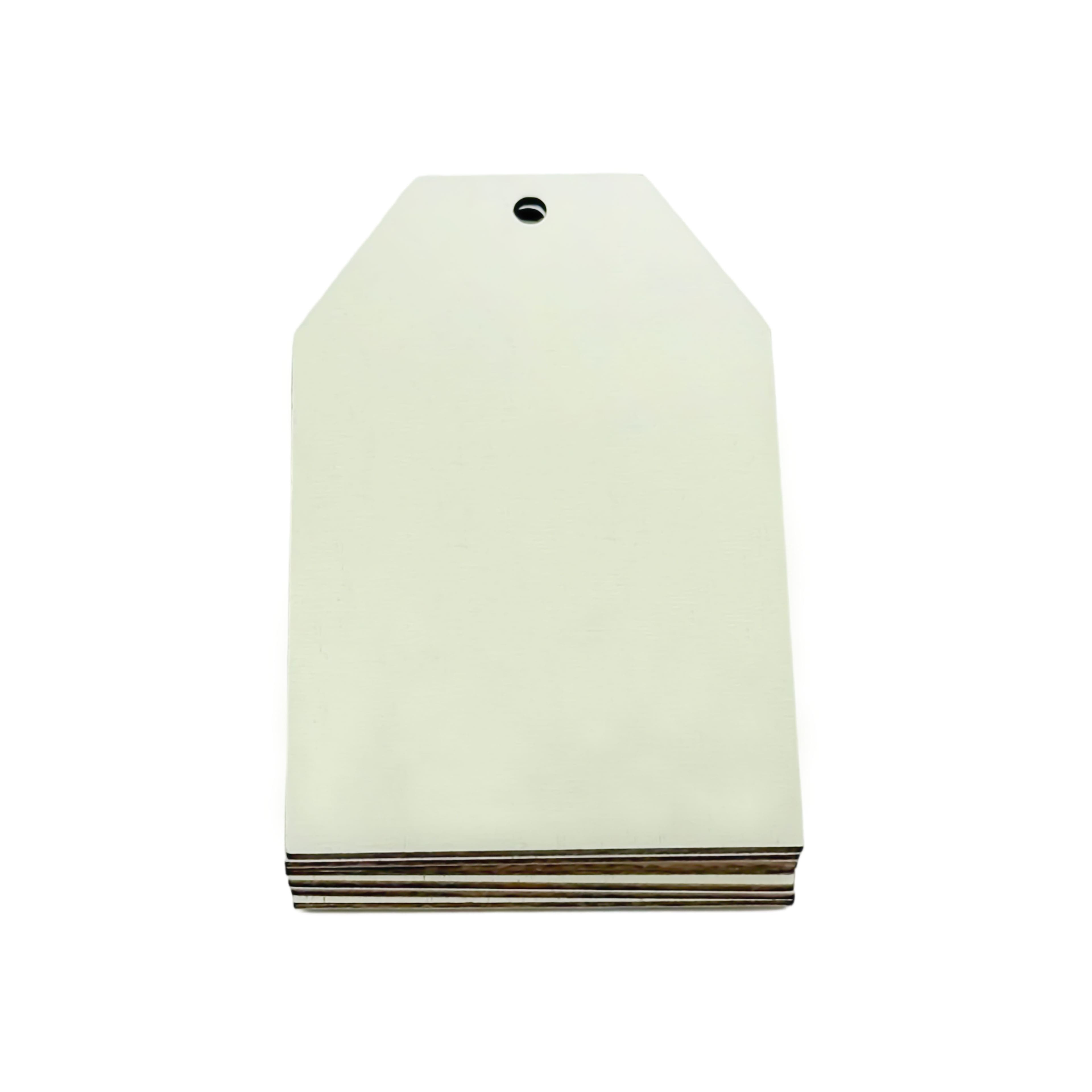 3.25&#x22; DIY Plywood Tag Ornaments, 50ct. by Make Market&#xAE;