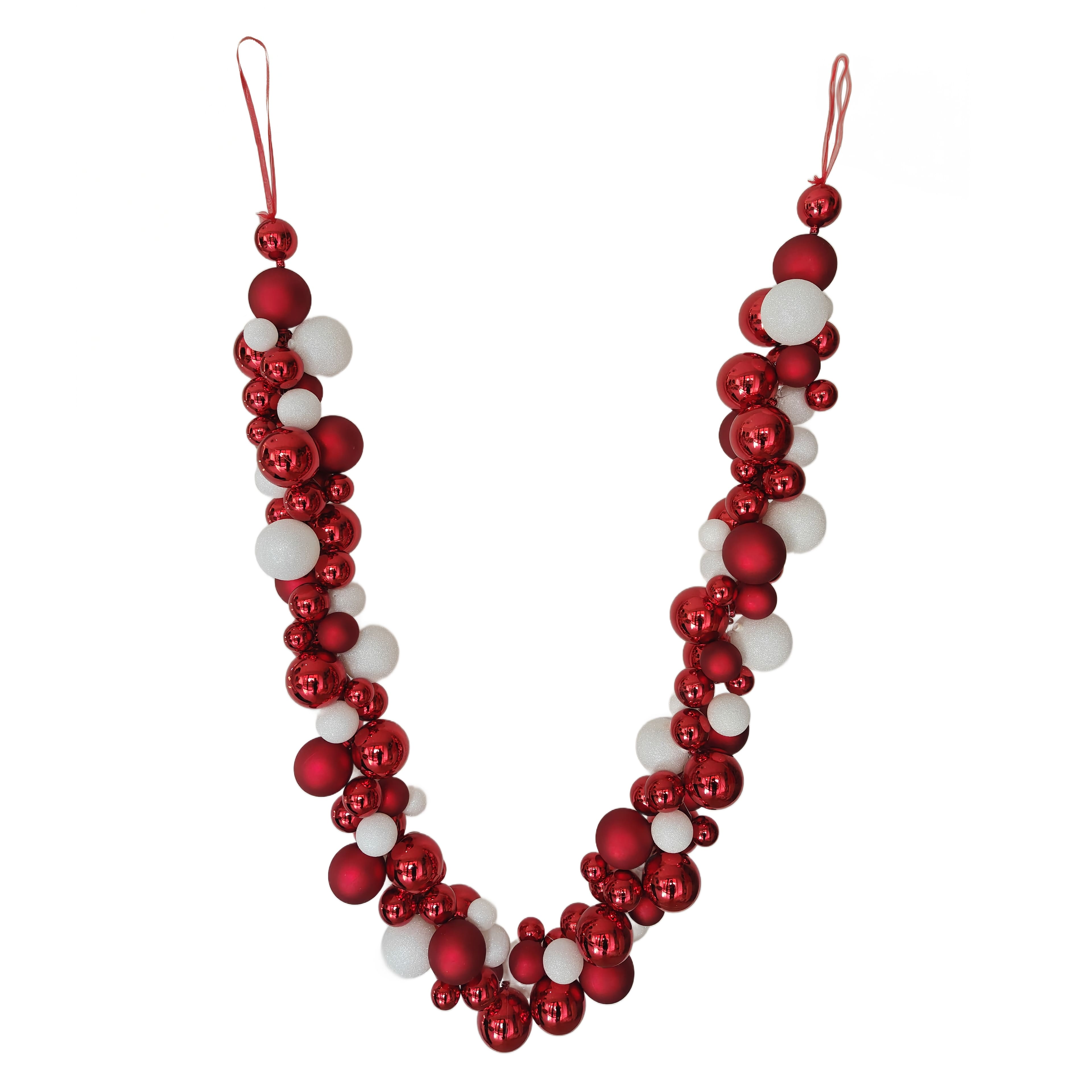6ft. Red &#x26; White Ball Garland by Ashland&#xAE;