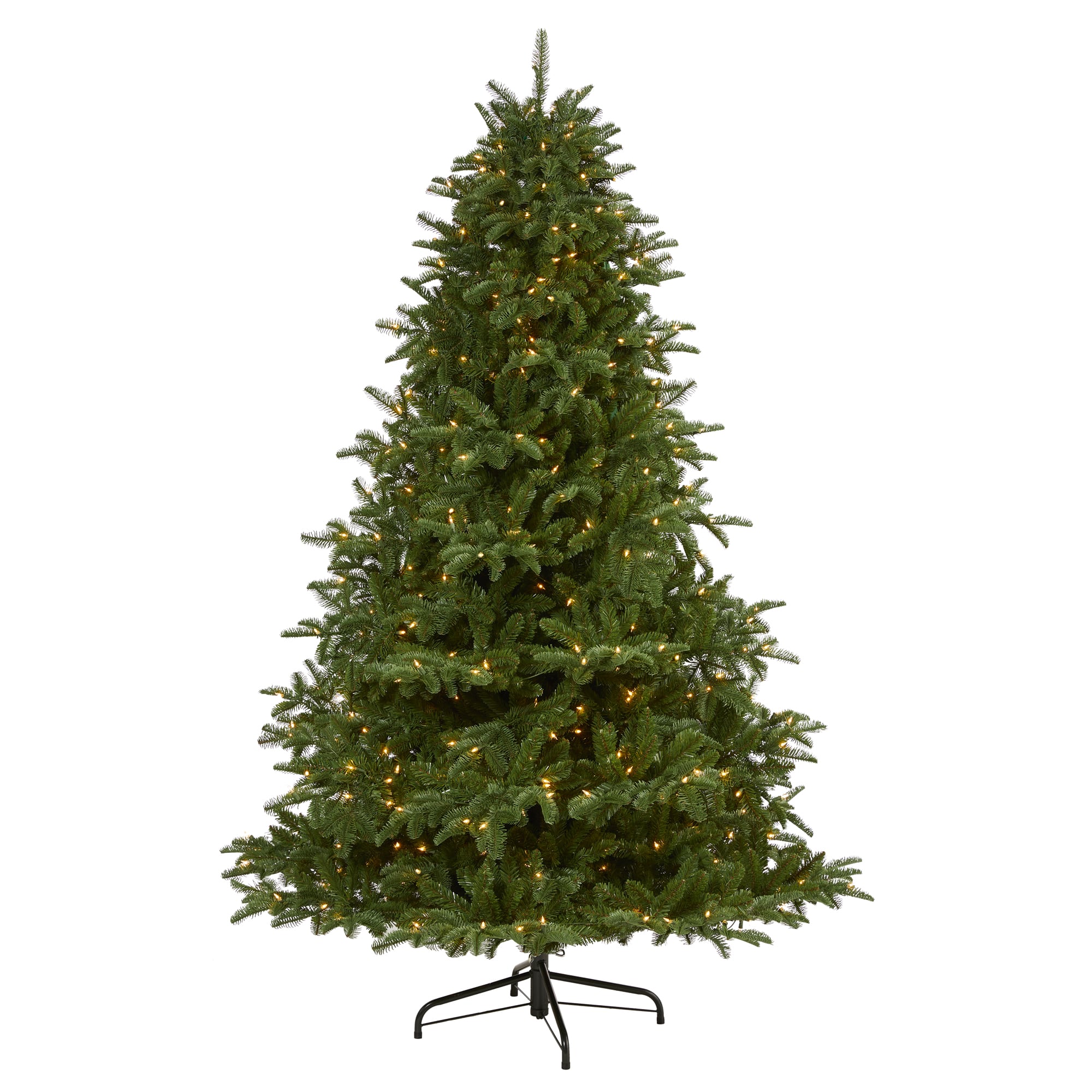 7ft. Pre-Lit South Carolina Spruce Artificial Christmas Tree, White Warm LED Lights