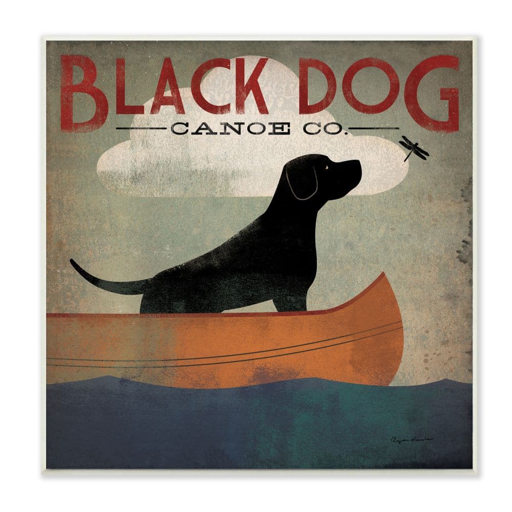 Stupell Industries Black Dog Canoe Company Wall Plaque