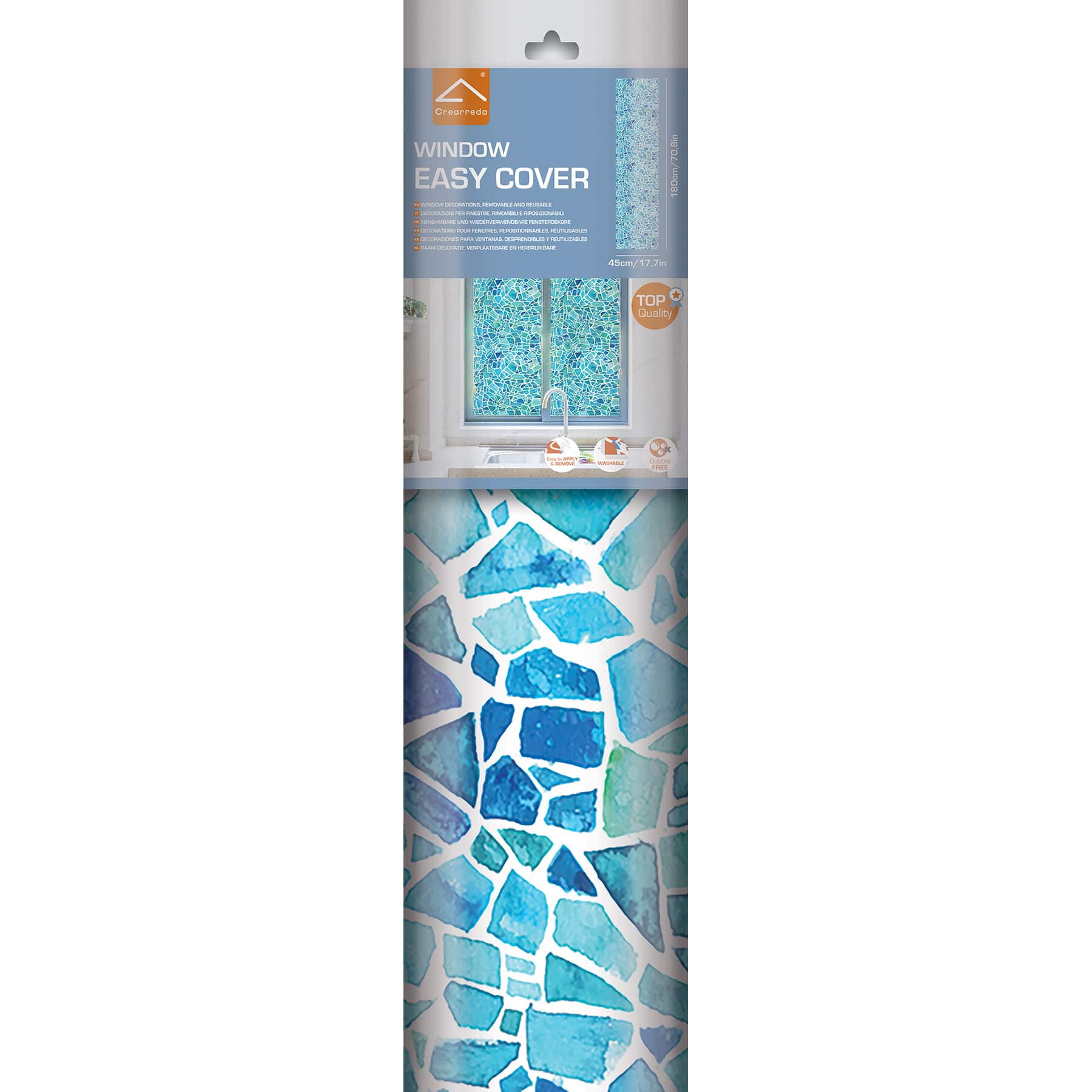 Crearreda Blue Mosaic Premium Window Film
