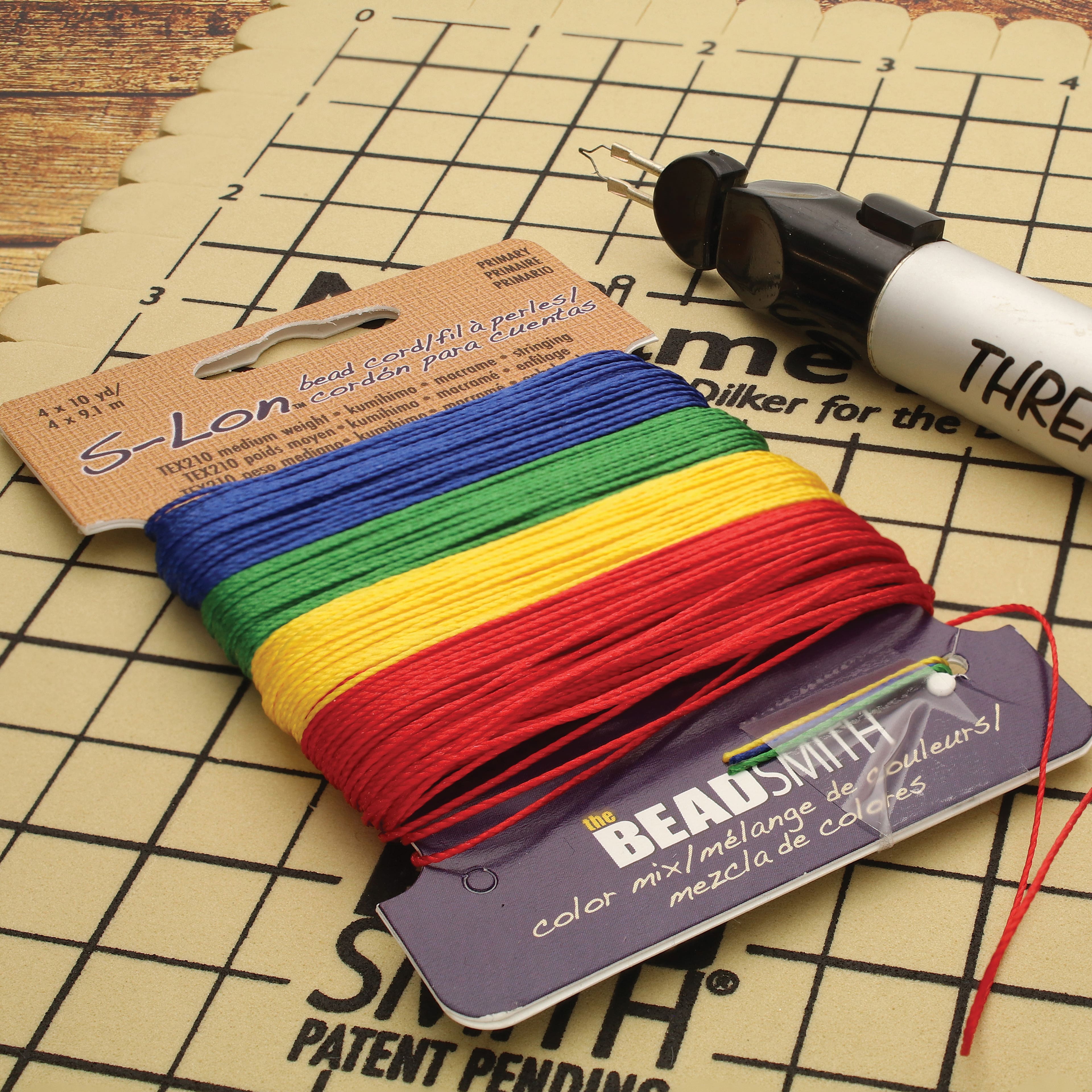 12 Packs: 4 ct. (48 total) The Beadsmith® S-Lon® 0.5mm Mixed Color Bead Cords