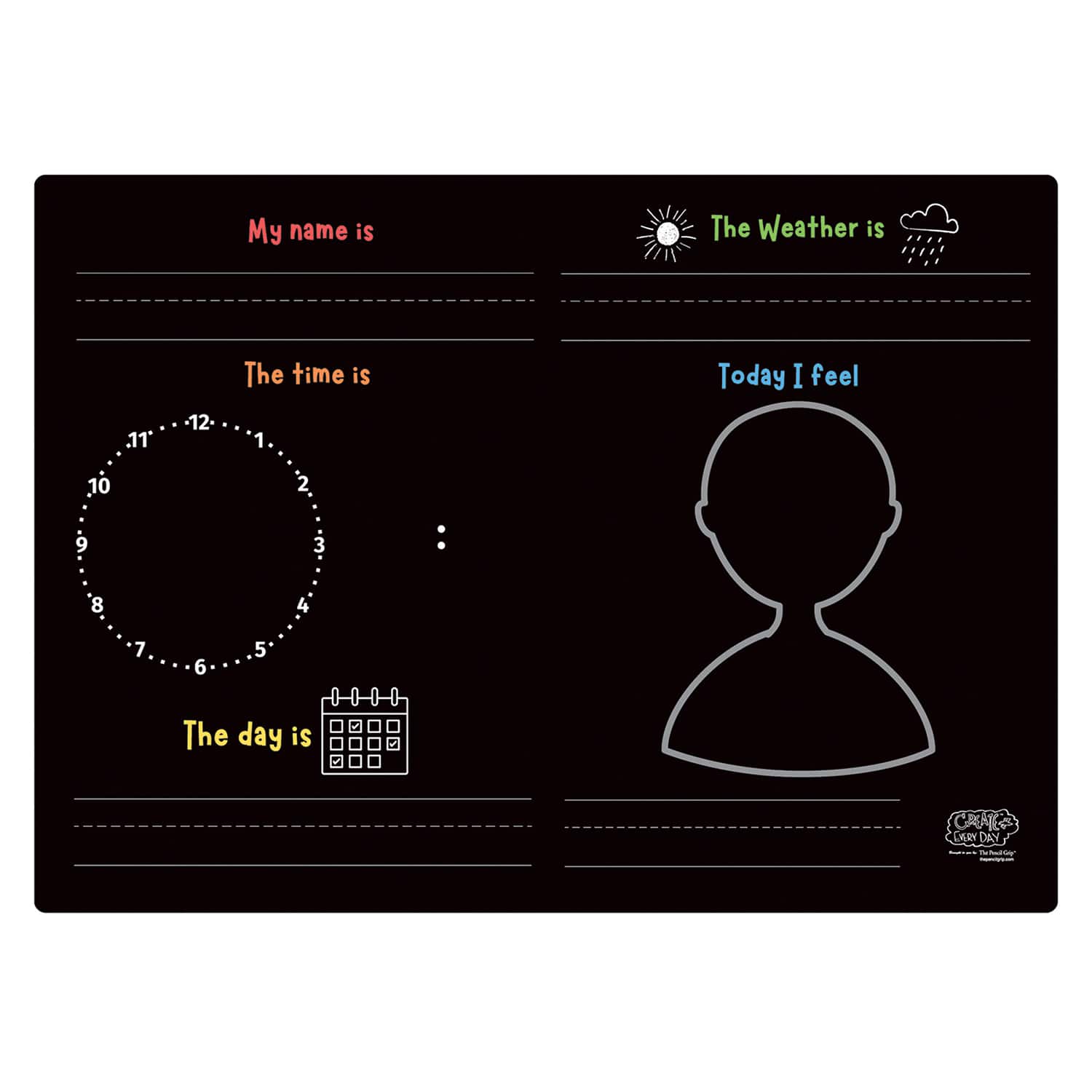 The Pencil Grip Fill in the Blanks Reusable Activity Playmats, 6ct.