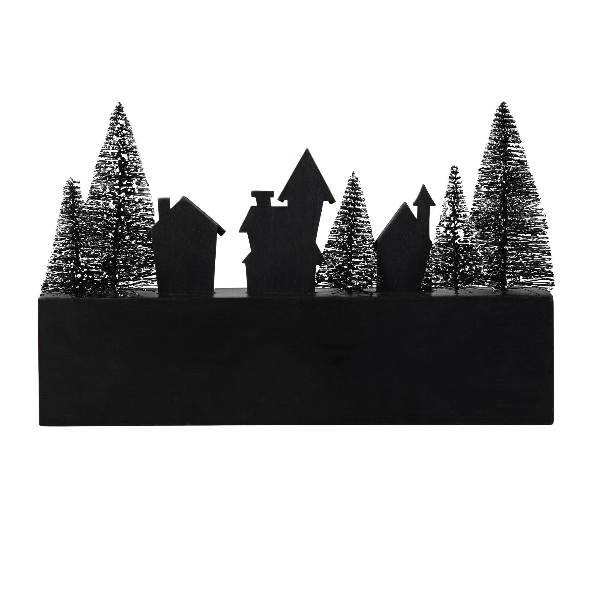 Glitzhome® 14" Halloween Wood Haunted House Table Sign