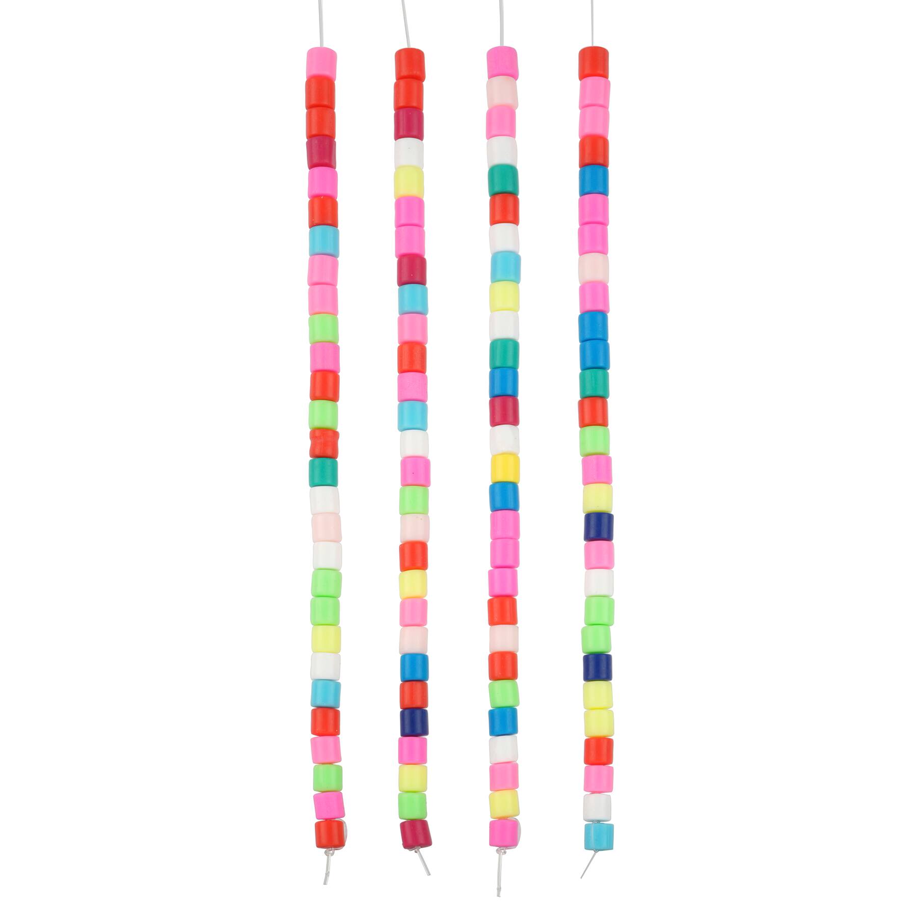 Multicolor Clay Tube Beads, 5.8mm by Bead Landing&#x2122;