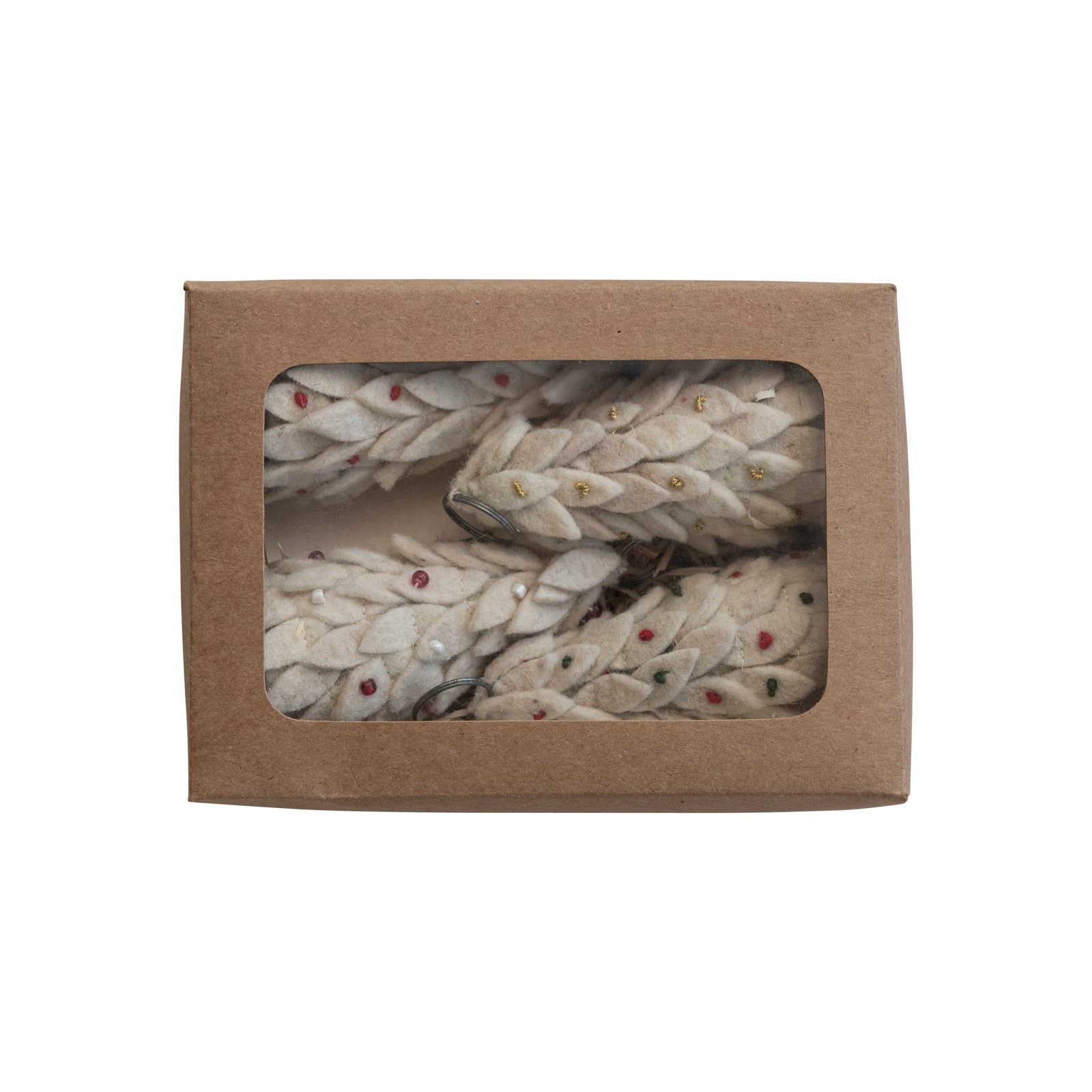 Hello Honey&#xAE; Felt Wool Christmas Tree Place Card &#x26; Photo Holder Set