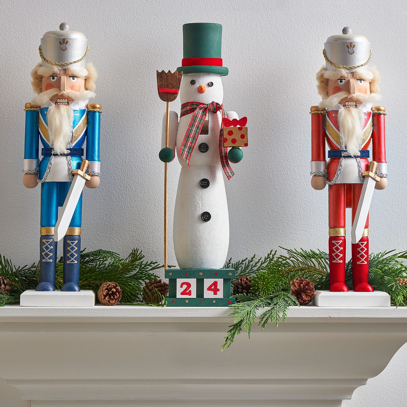 Holiday Magic Wood Snowman Nutcracker