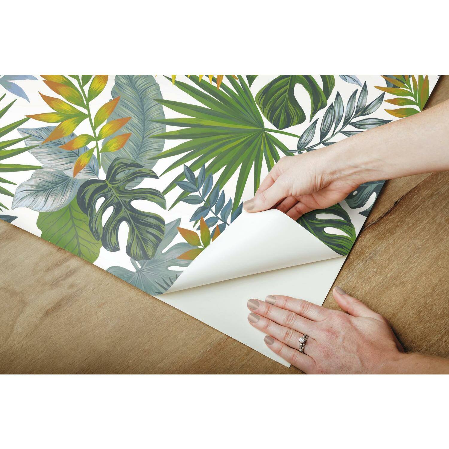 RoomMates Palm Frond Toss Peel &#x26; Stick Wallpaper