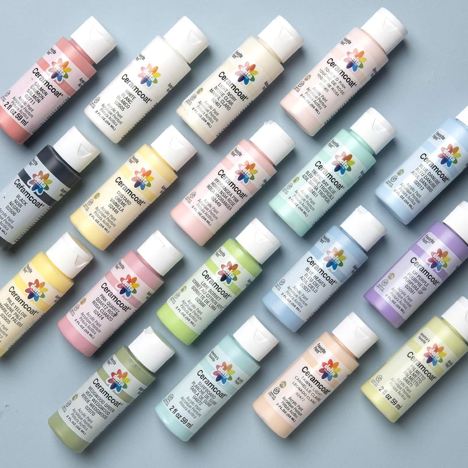 Delta Ceramcoat® Pastels 18 Color Acrylic Paint Set