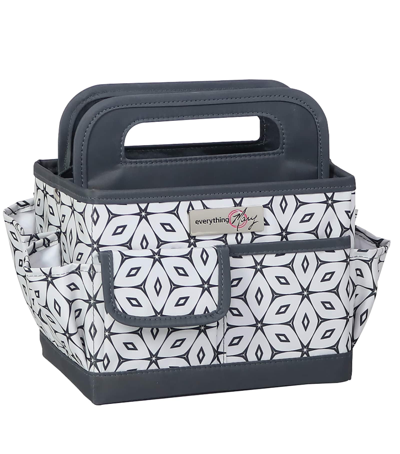 Everything Mary Geometric Gray & White Craft Caddy