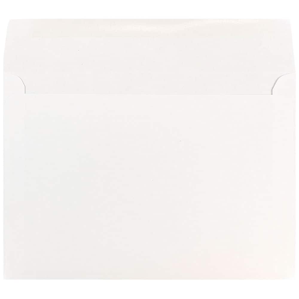 JAM Paper 7" x 10" White Booklet Commercial Envelopes, 50ct.
