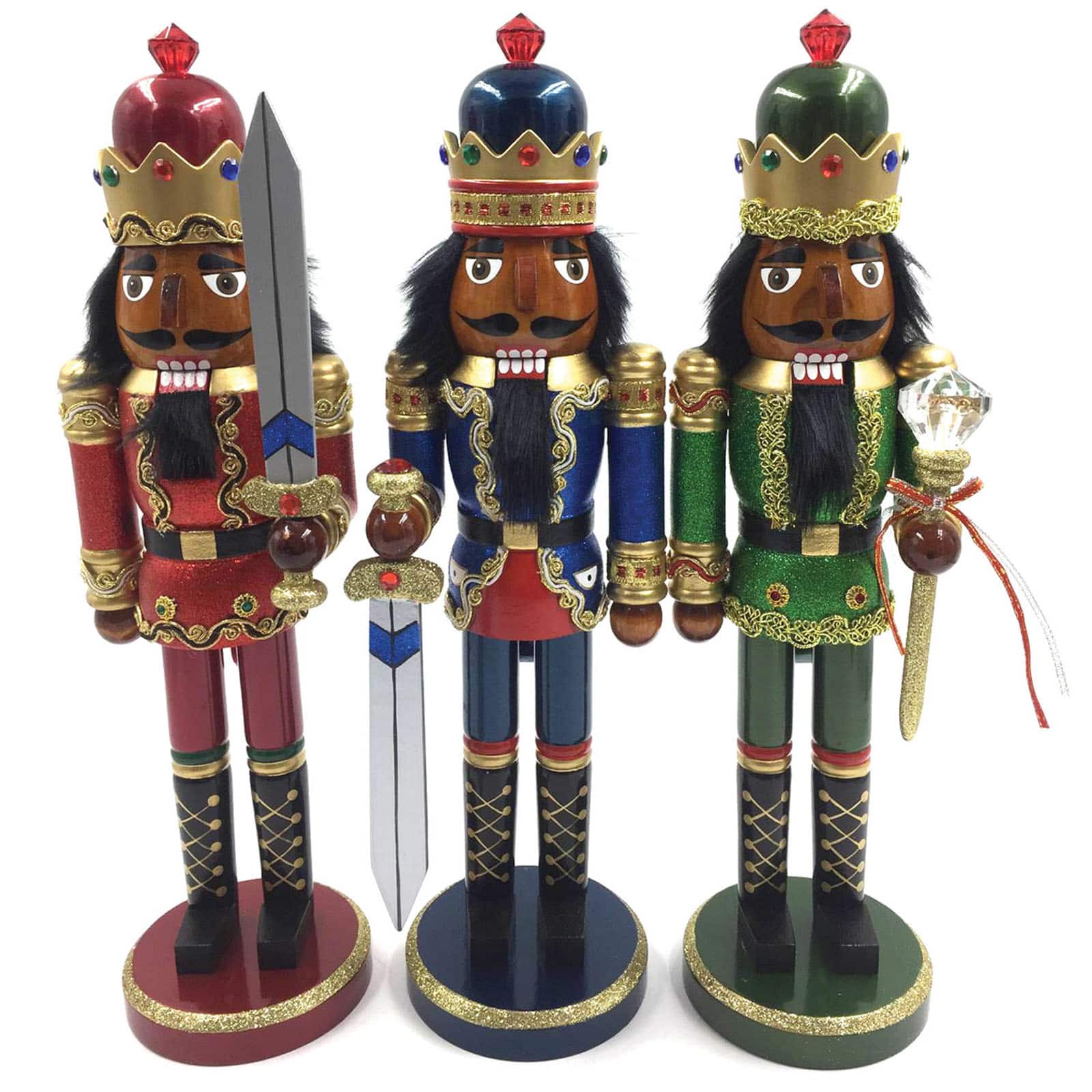 Santa's Workshop 15" Bejeweled King Nutcracker Set