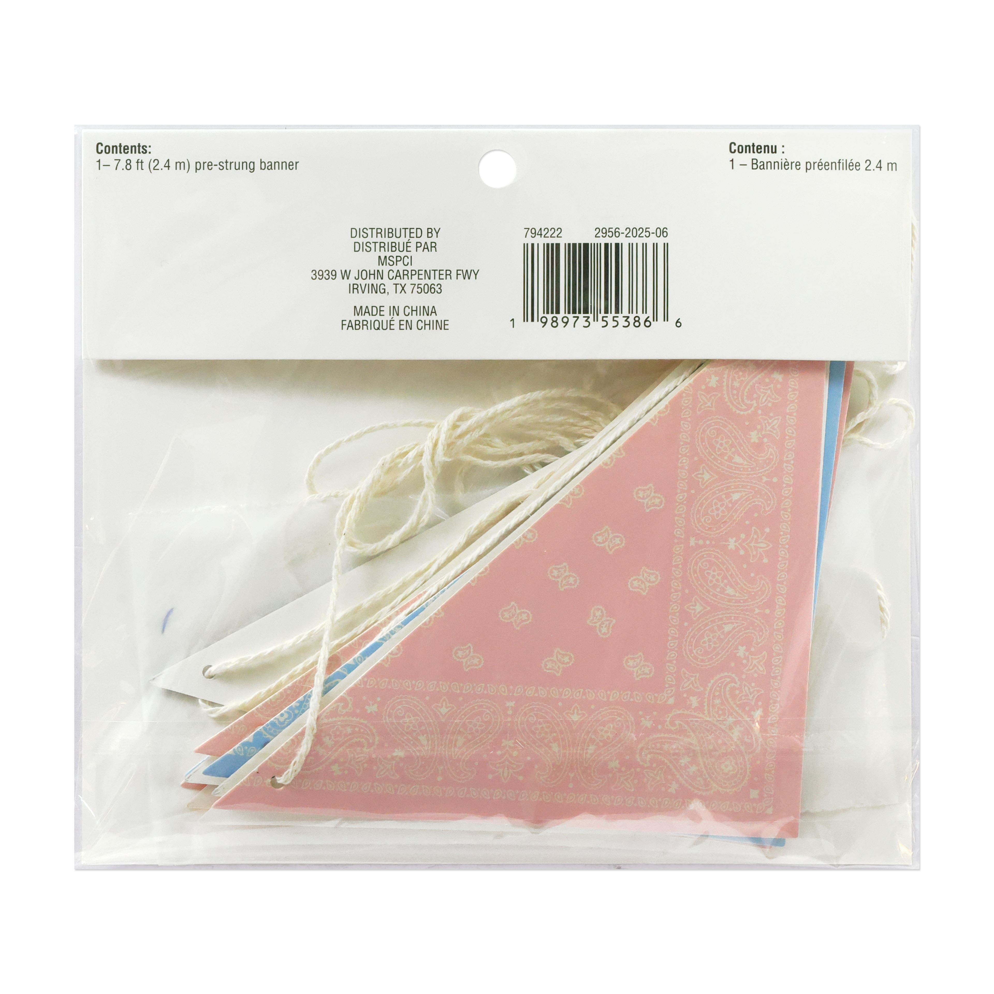 7.75ft. Bandana Party Banner by Celebrate It&#x2122;