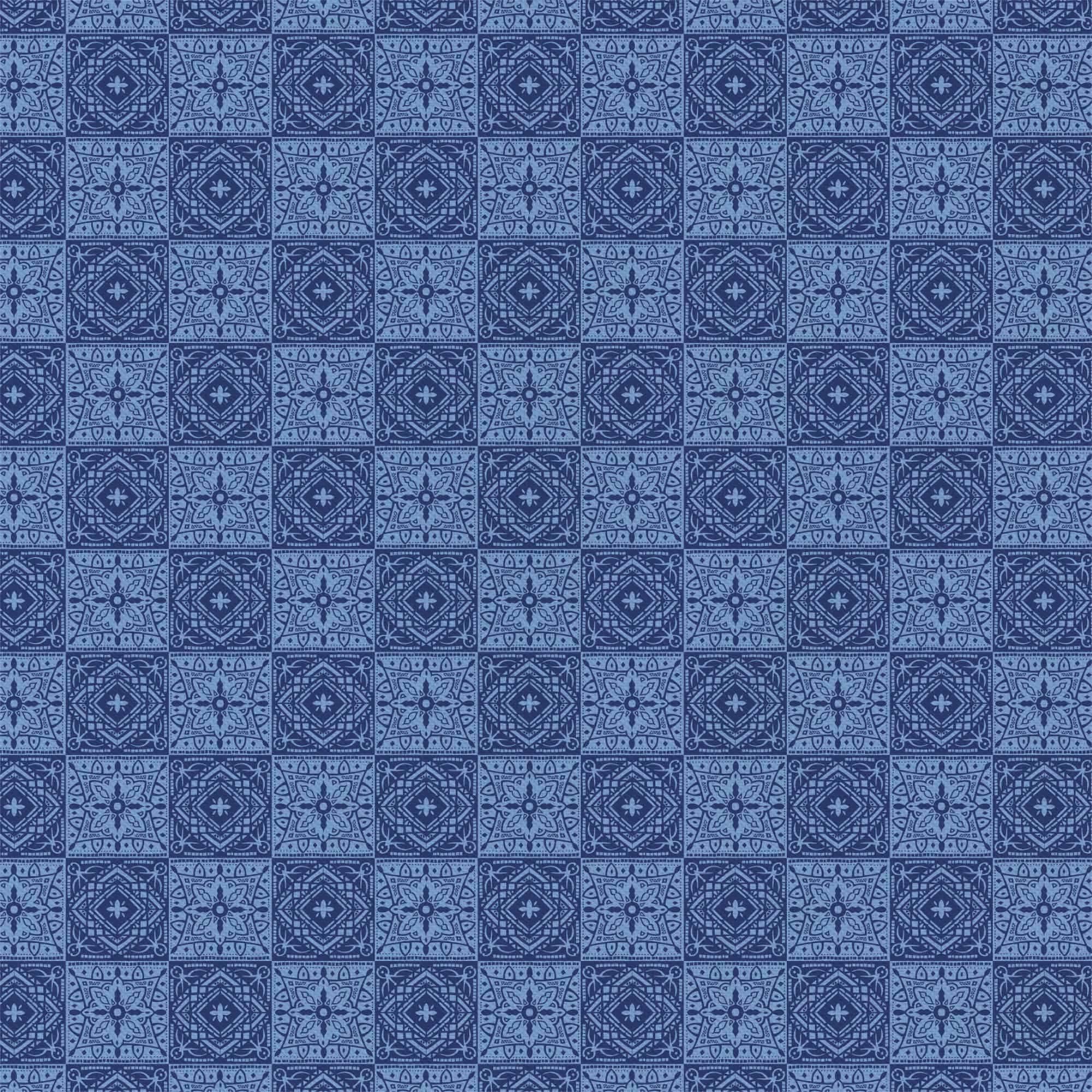 Emma & Mila® La Dolce Vita Collection Blue Tile Precut Cotton Fabric, 4ct.