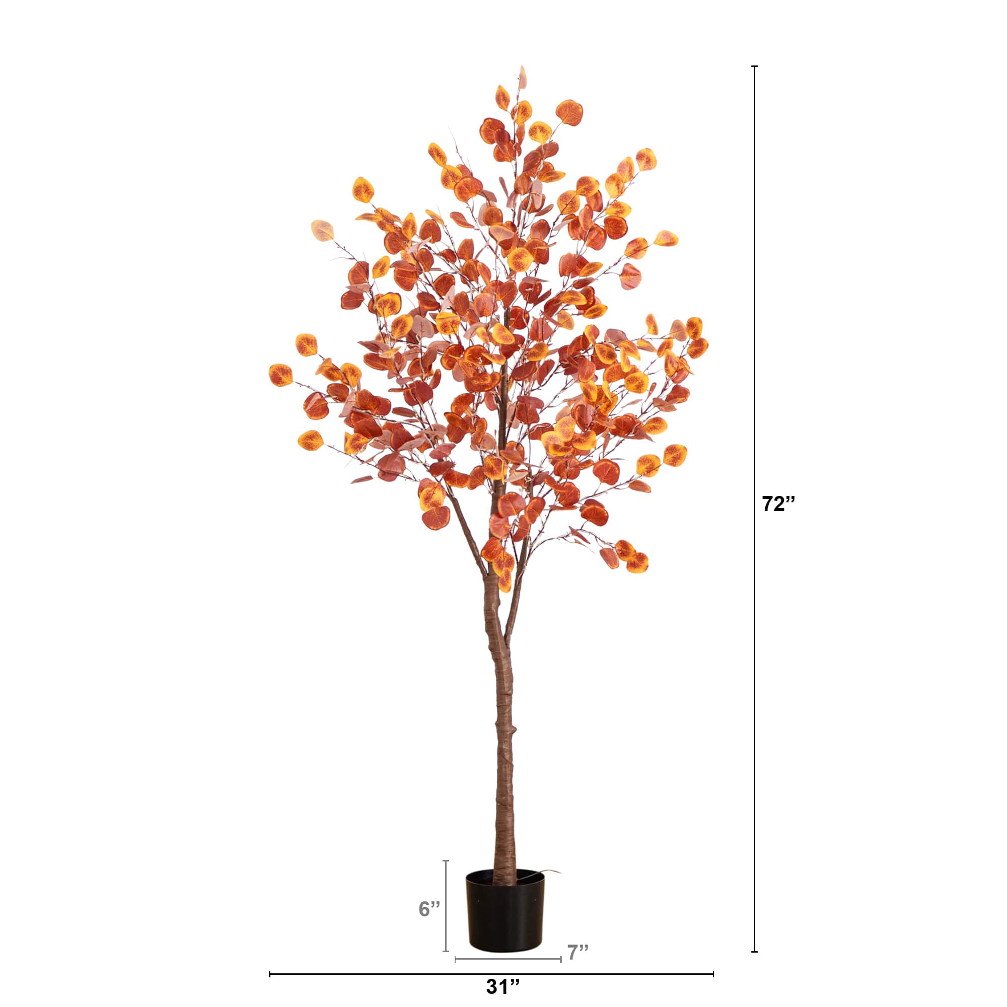 6ft. Pre-Lit LED Autumn Eucalyptus Artificial Fall Tree