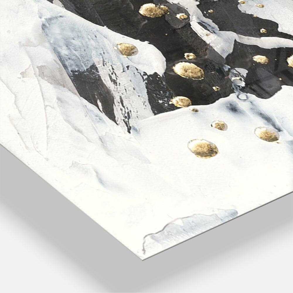 Designart Glam Painted Arcs IV Modern 3 Panel Wall Clock