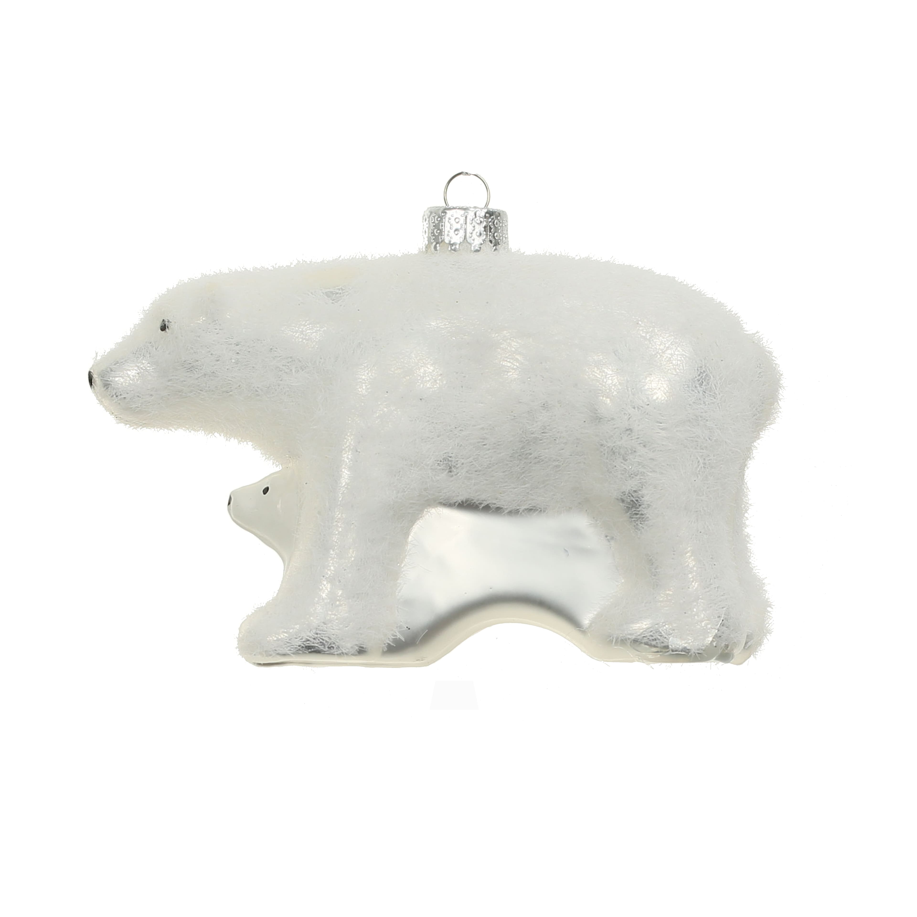 4.25&#x22; Polar Bear Glass Ornament by Ashland&#xAE;