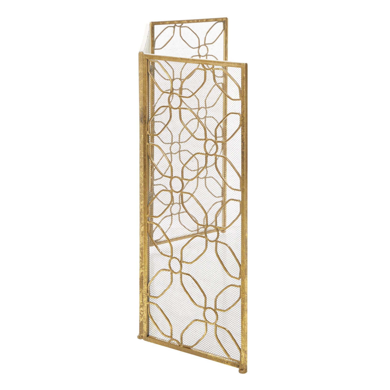Gold Metal Contemporary Fireplace Screen