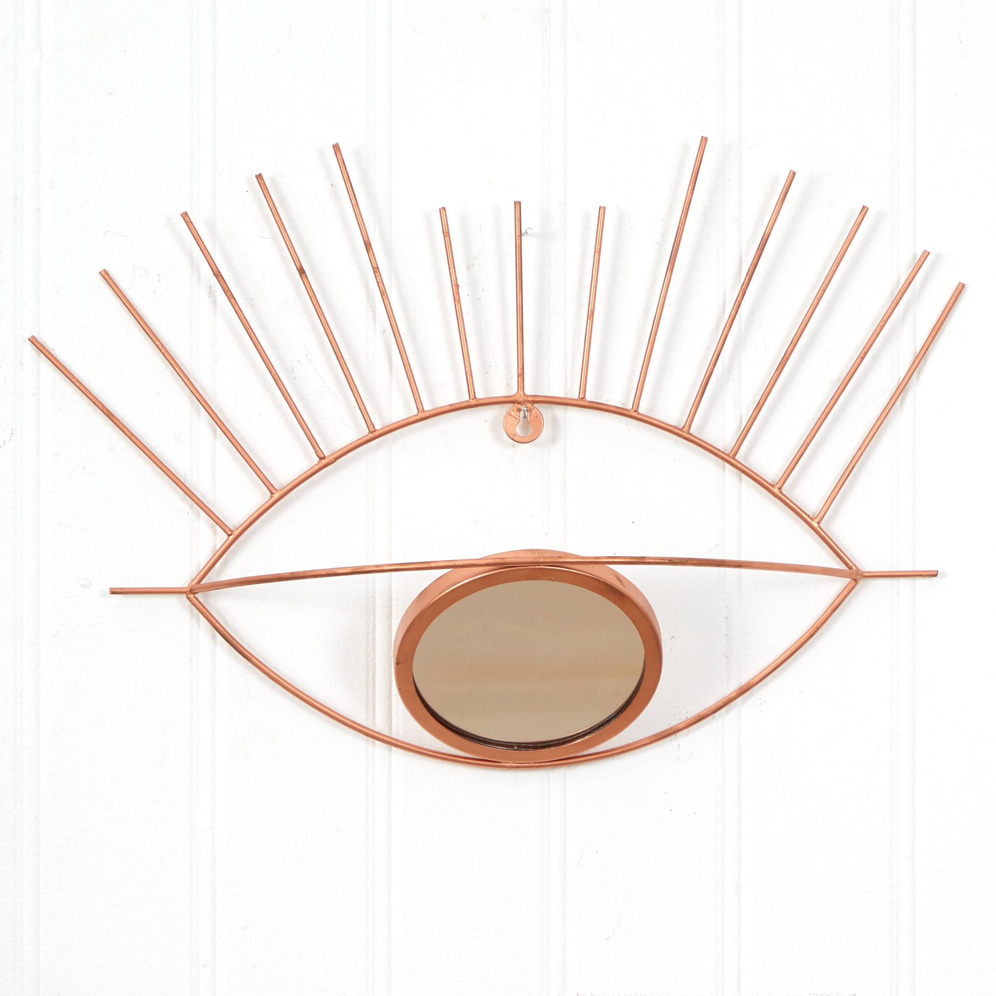 19&#x22; Gold Metal Eye Wall Mirror