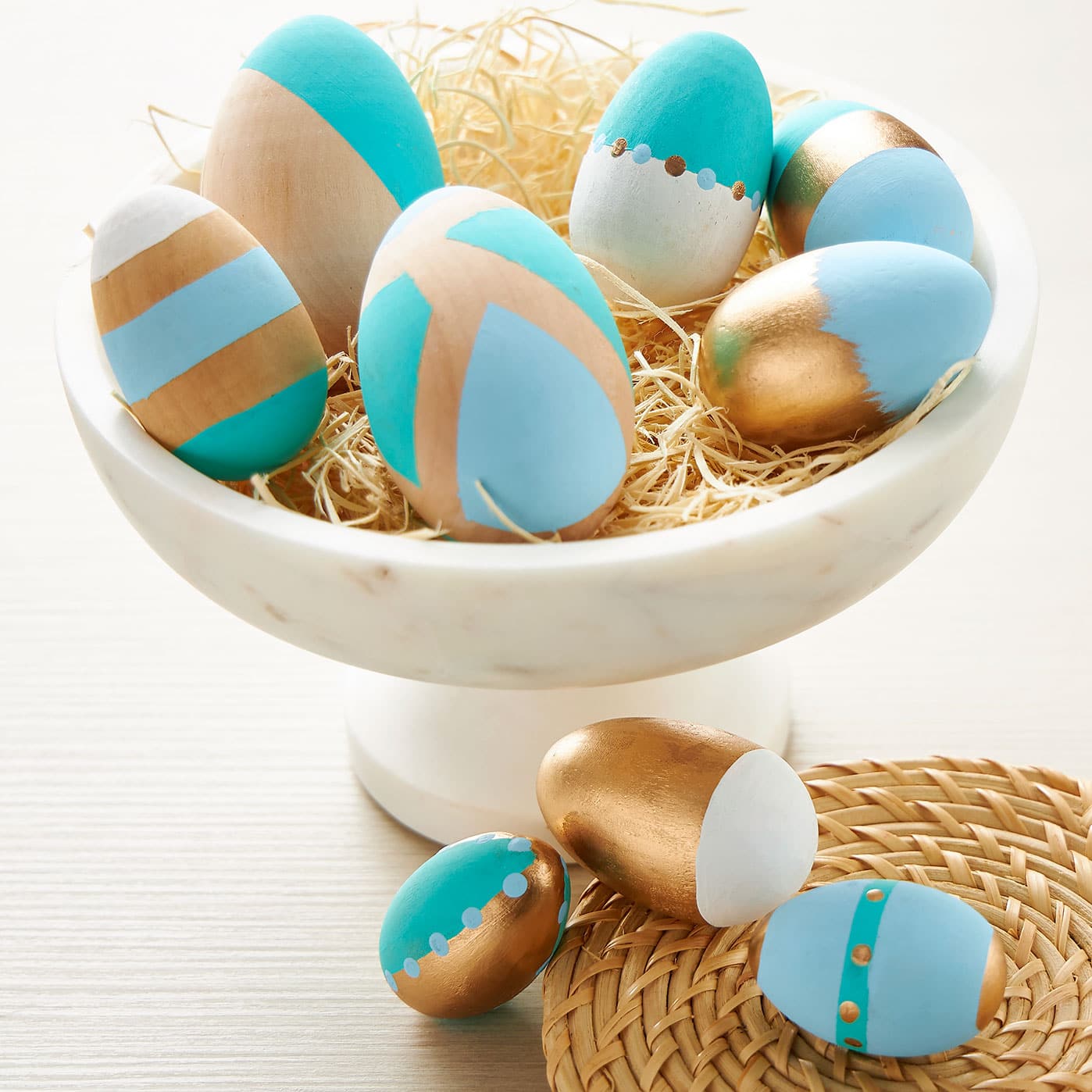 Painted Wood Easter Eggs
