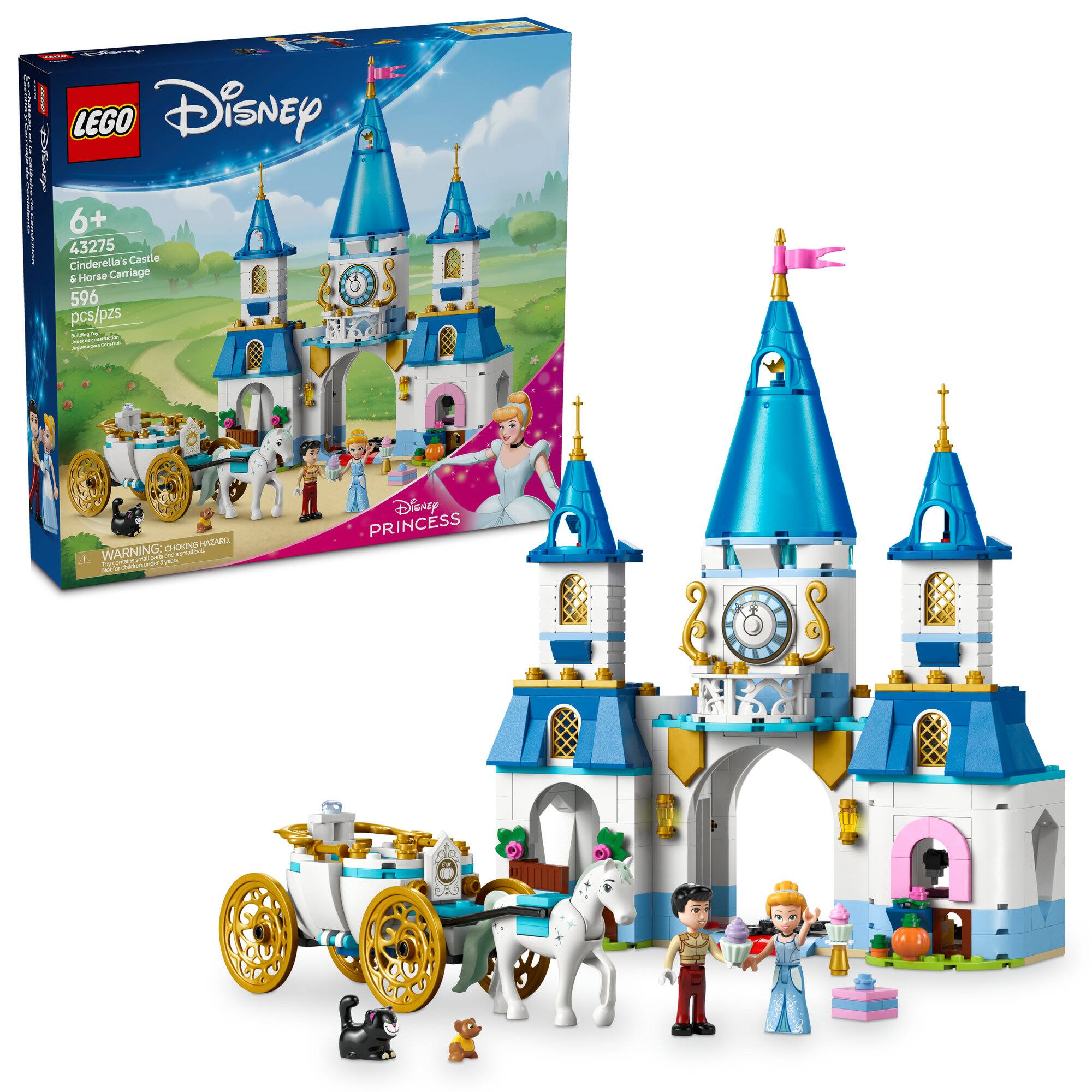 LEGO&#xAE; Disney Princess Cinderella&#x2019;s Castle &#x26; Horse Carriage Building Set 43275