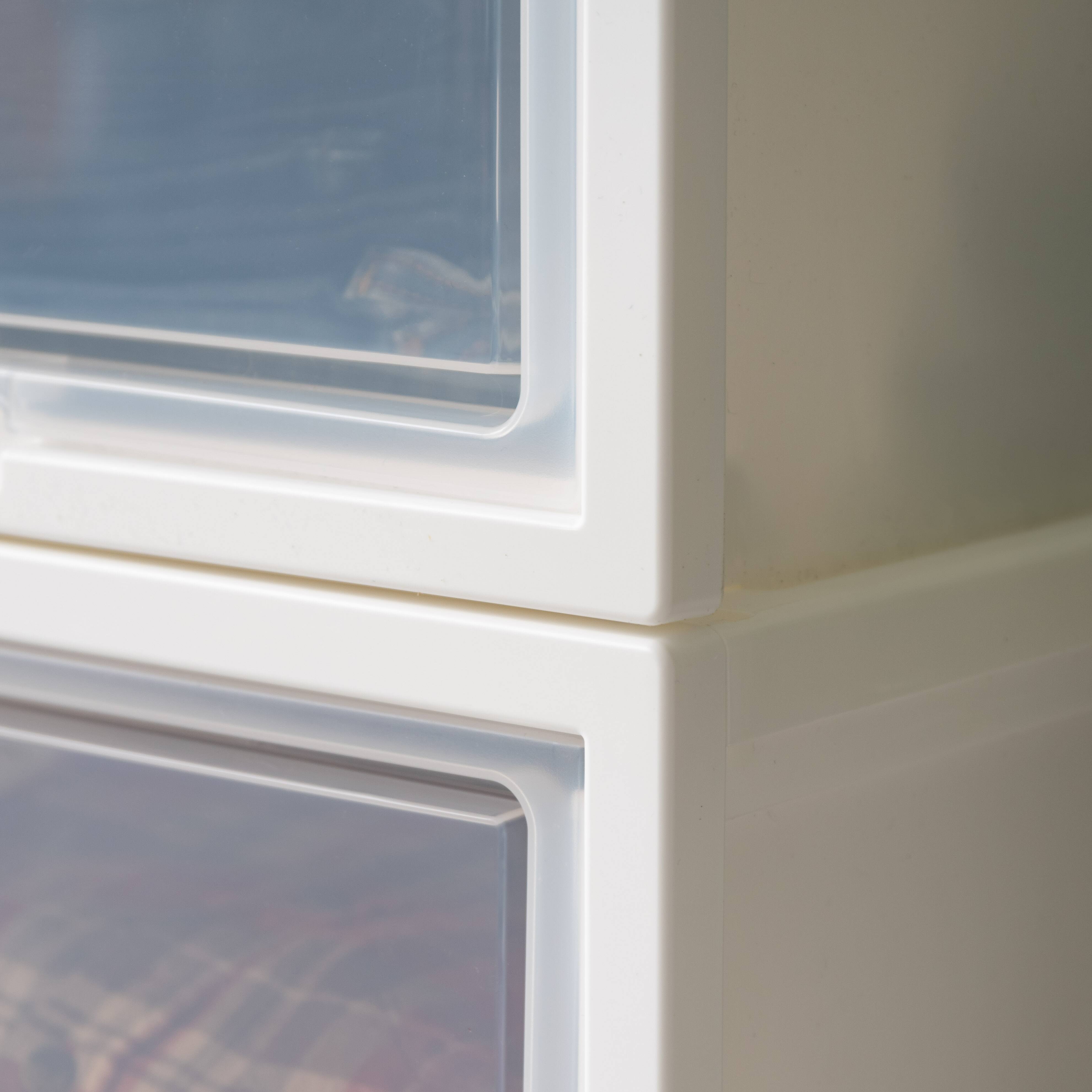 Iris® White Deep Box Chest With Sliding Door, 3 Pack