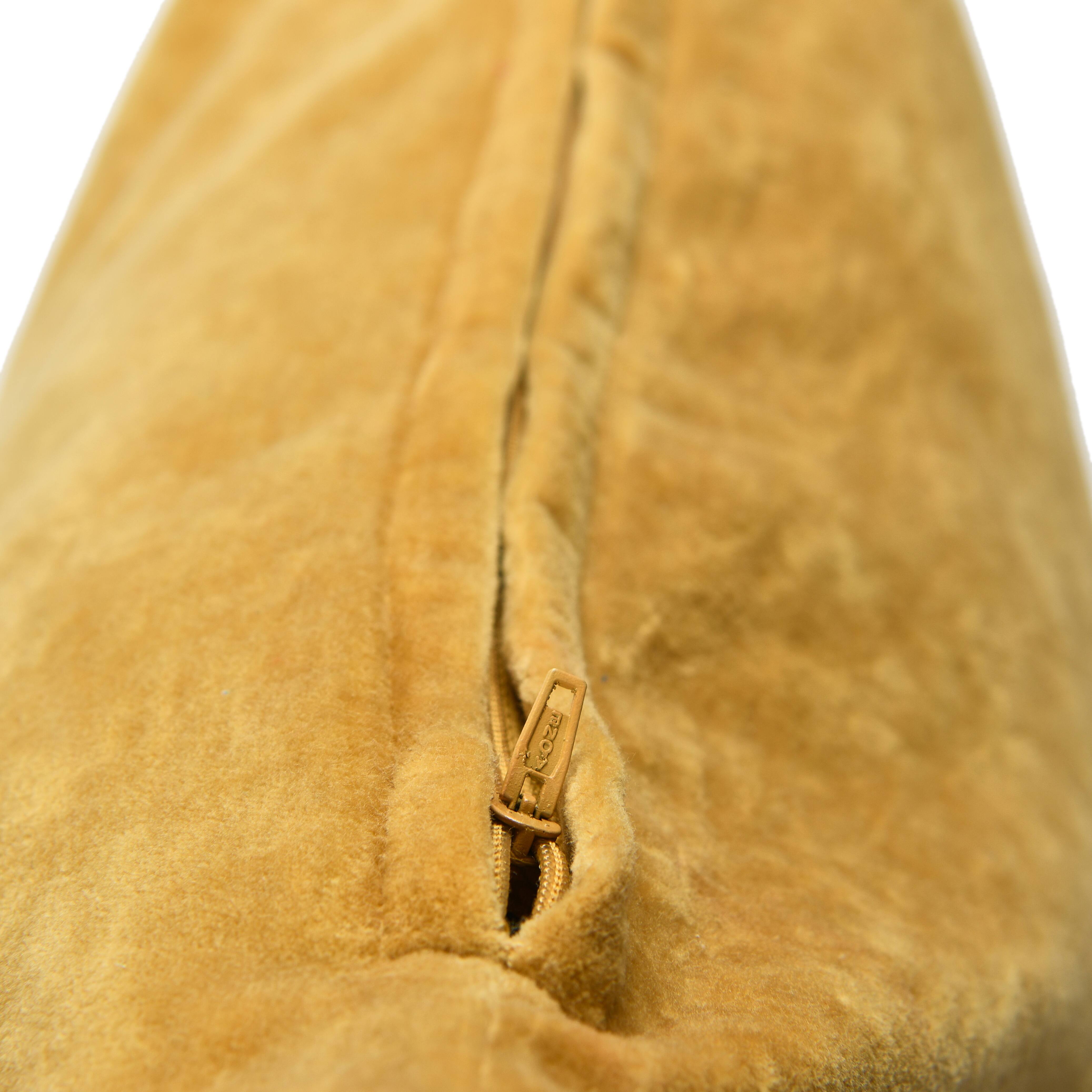 Hello Honey® Orange Square Velvet Knife Edge Pillow Cover