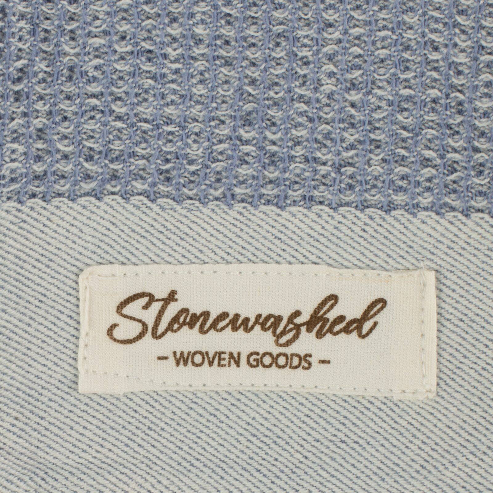 DII® Storm Blue Washed Waffle Woven Dishtowel, 2ct.