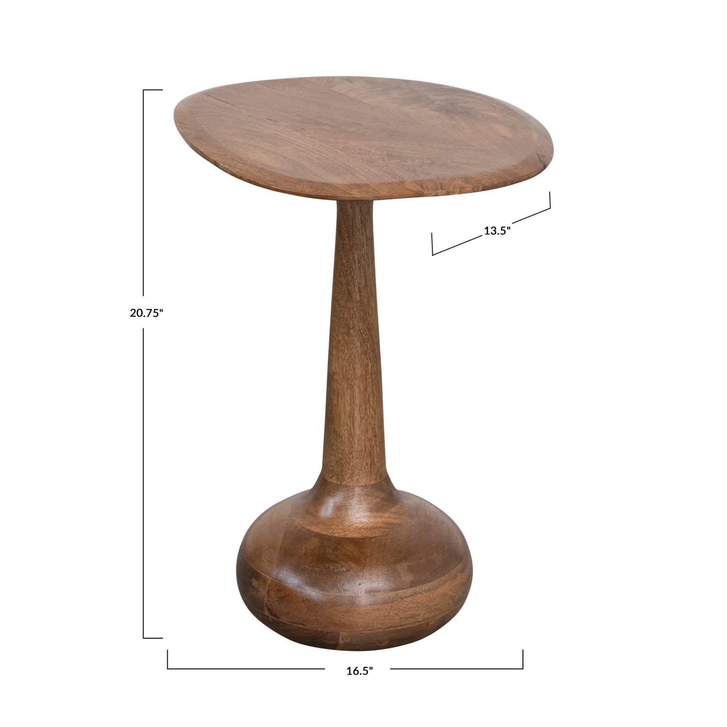 Hello Honey&#xAE; 21&#x22; Modern Sculptural Wood End Table
