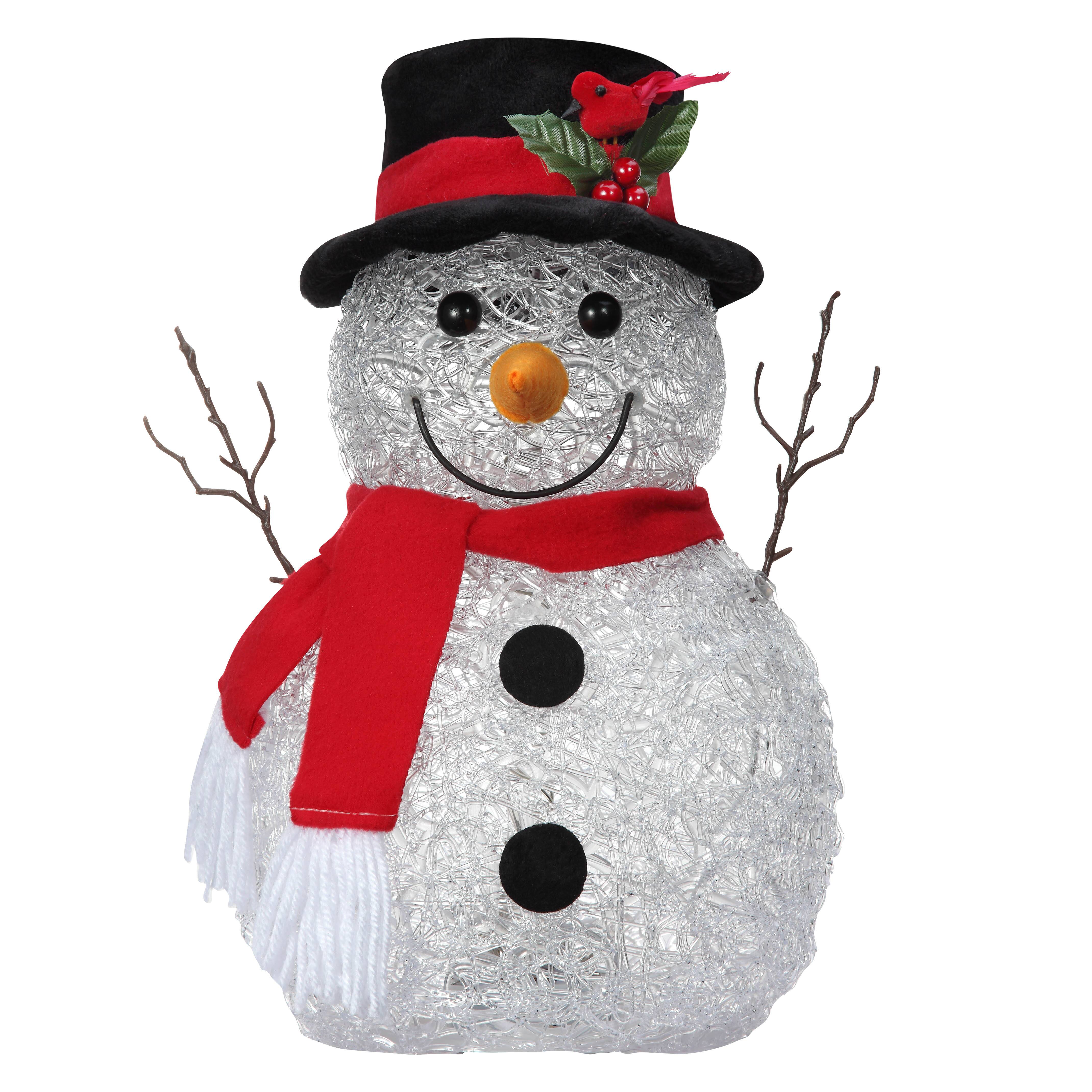 Haute Decor 14" Happy Snowman Pre-Lit LED Tabletop Décor