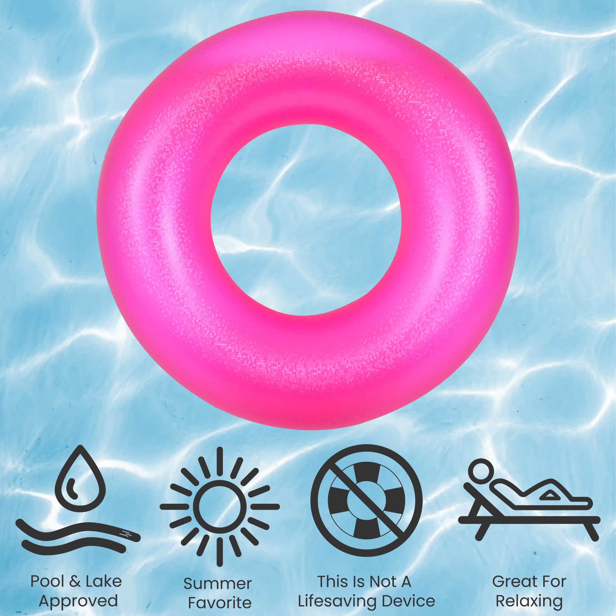 Pool Central 35&#x22; Inflatable Inner Tube Pool Float