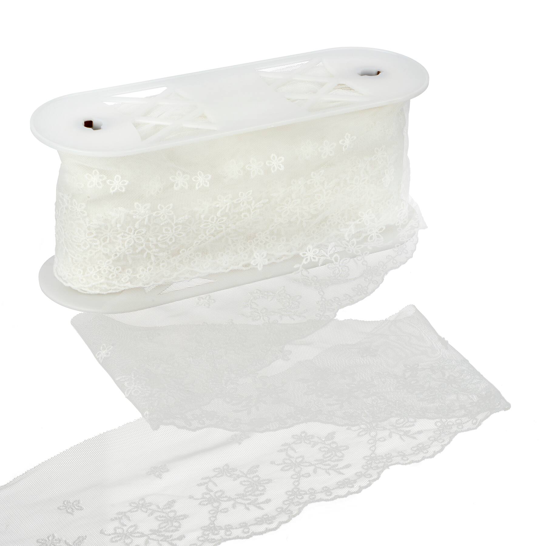 4.5&#x22; White Embroidery Lace Trim by Celebrate It&#xAE;