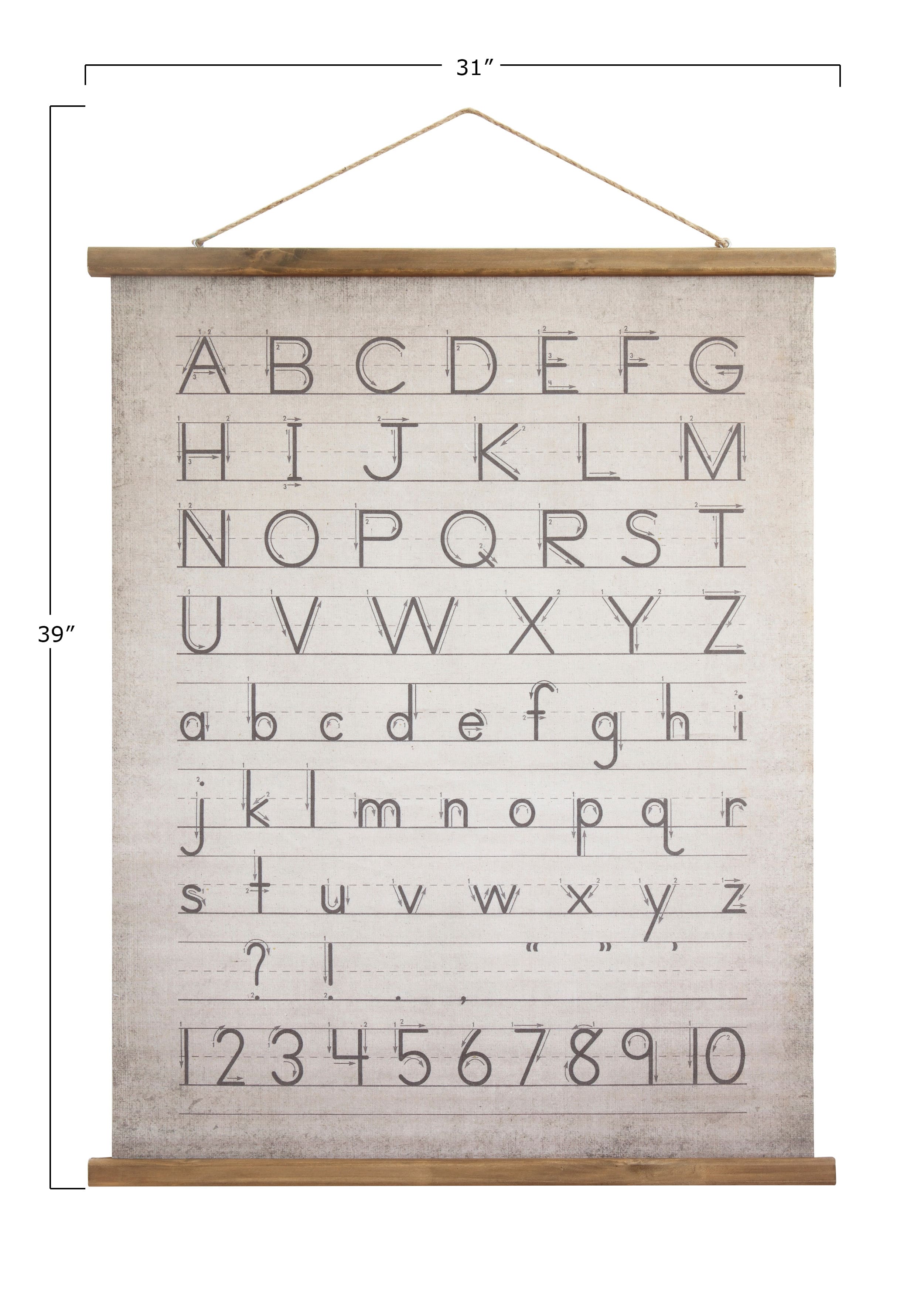 Alphabet & Numbers Wall Hanging