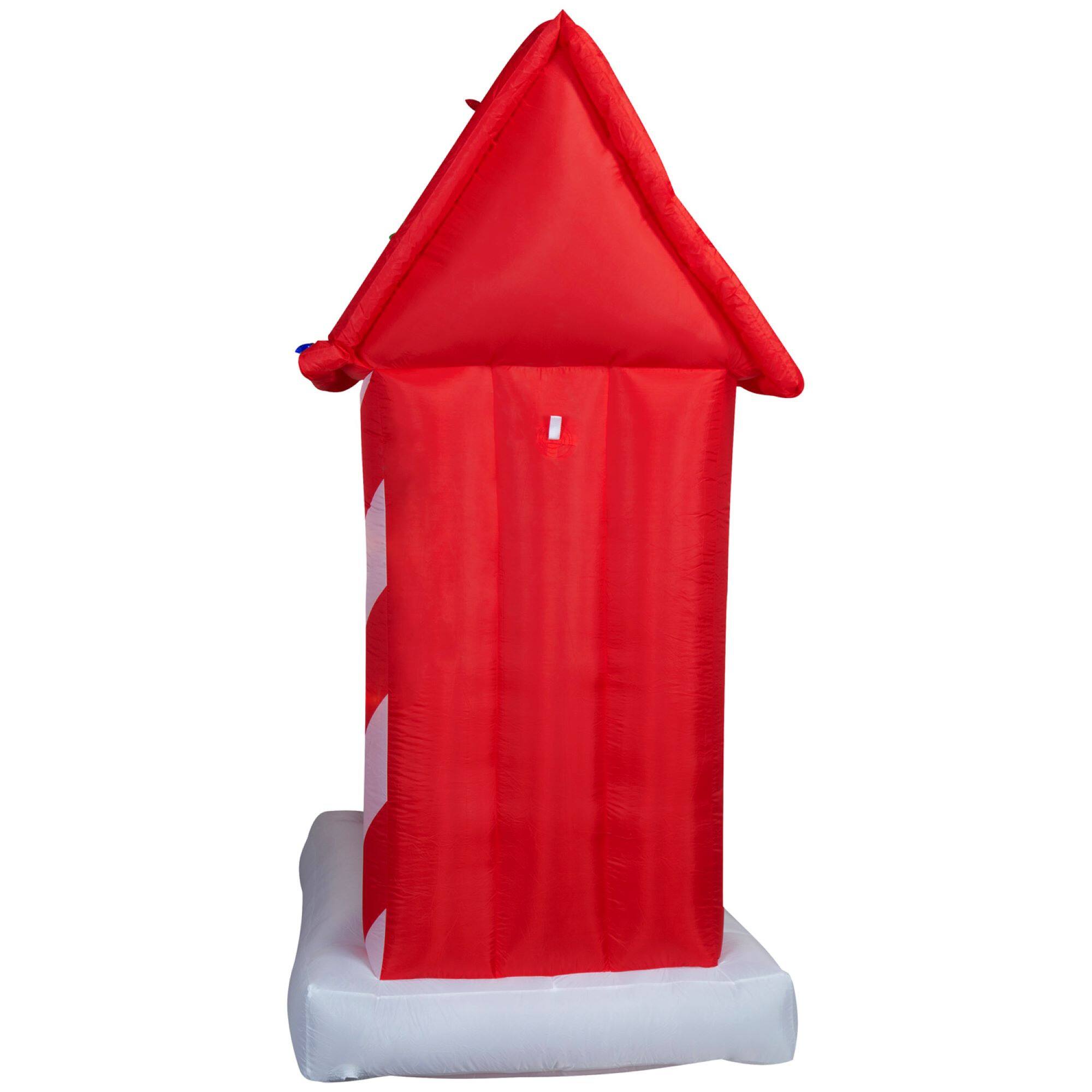 7ft. Animated Airblown® Inflatable Christmas Mr. & Mrs. Claus on Swing