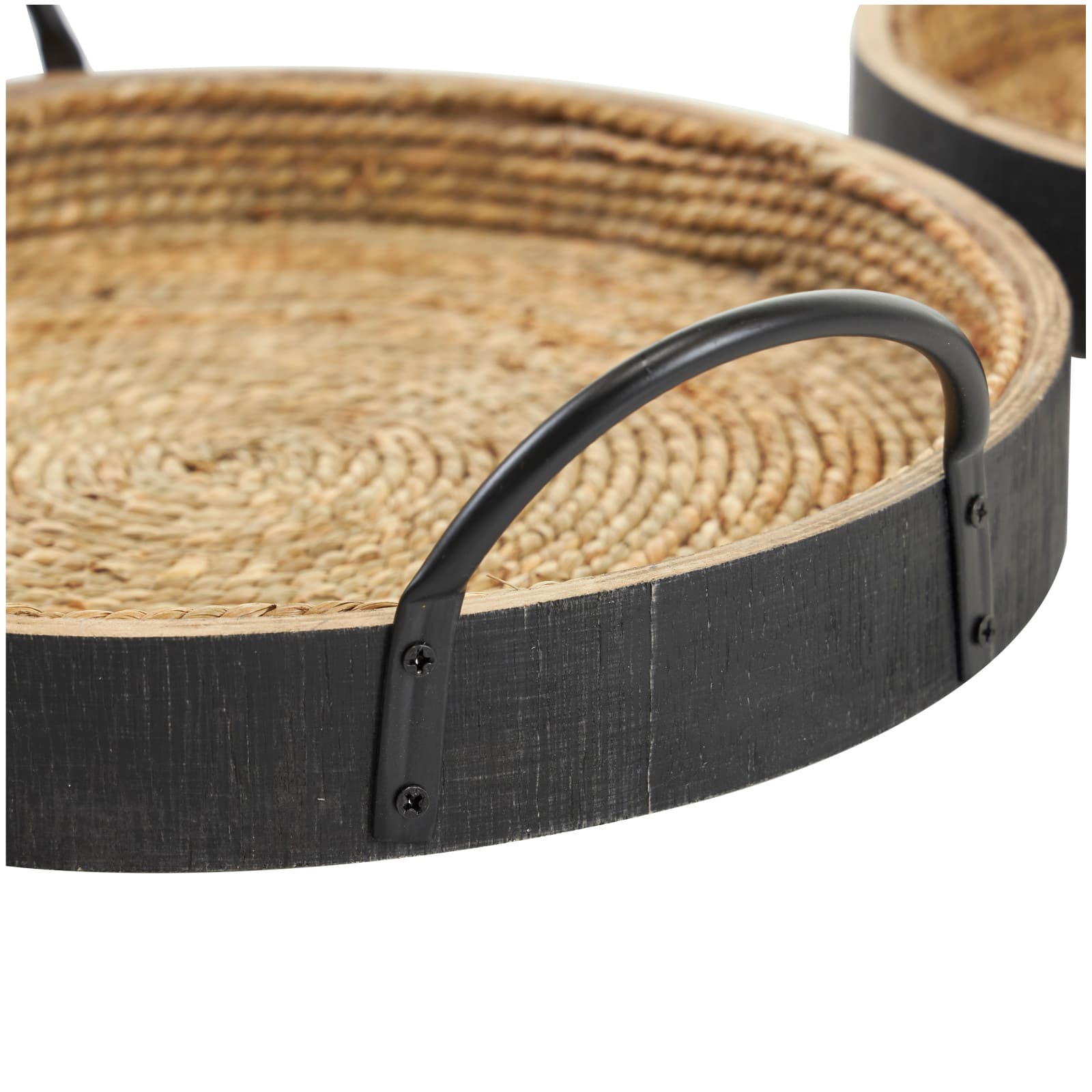 Matte Black Bohemian Nesting Tray Set