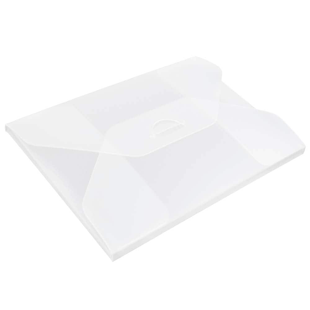 JAM Paper 4.25" x 6.25" Clear Frost Tuck Flap Closure Plastic Envelope
