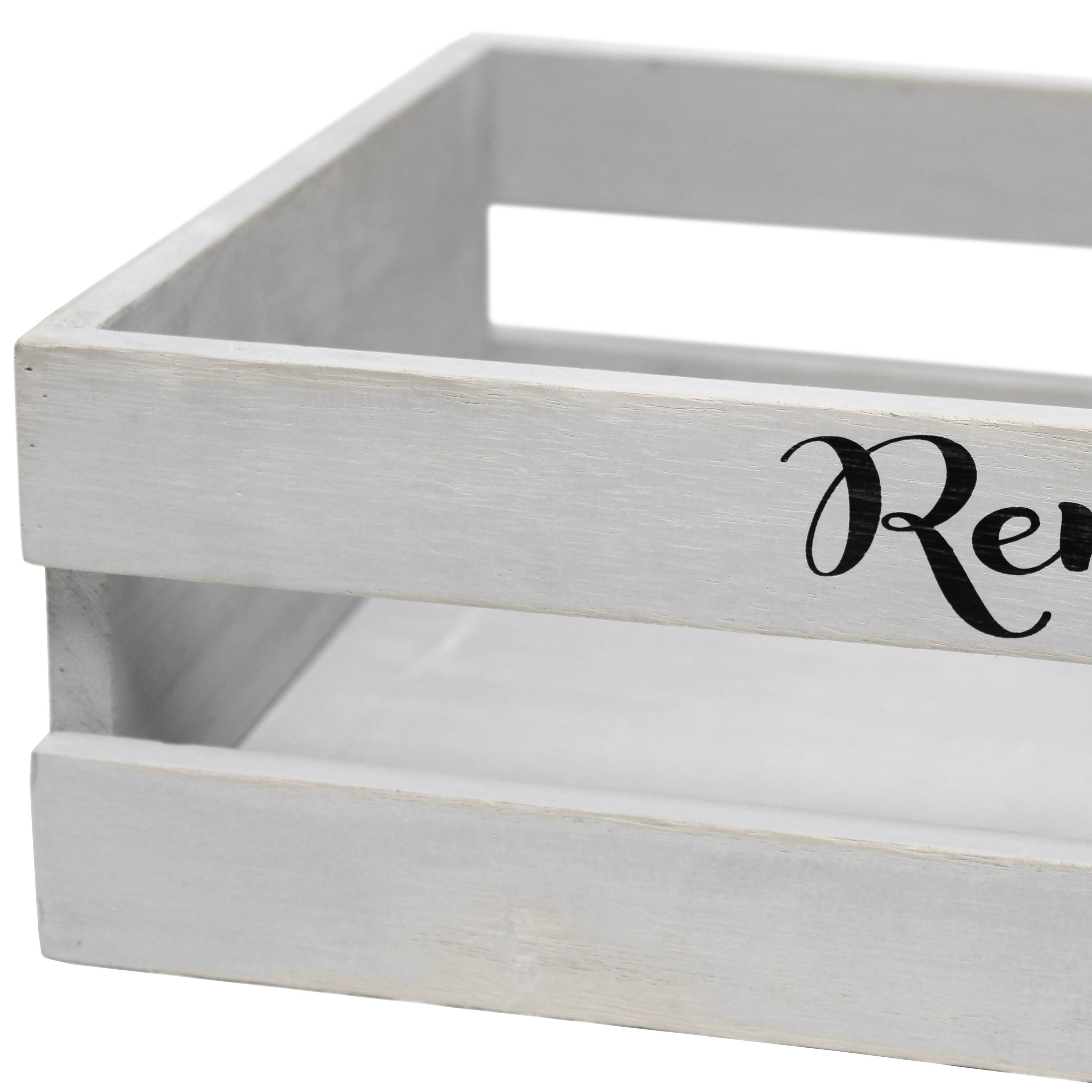 Elegant Designs Small Gray Wash Towel Holder, Frame & Toilet Paper Holder Set