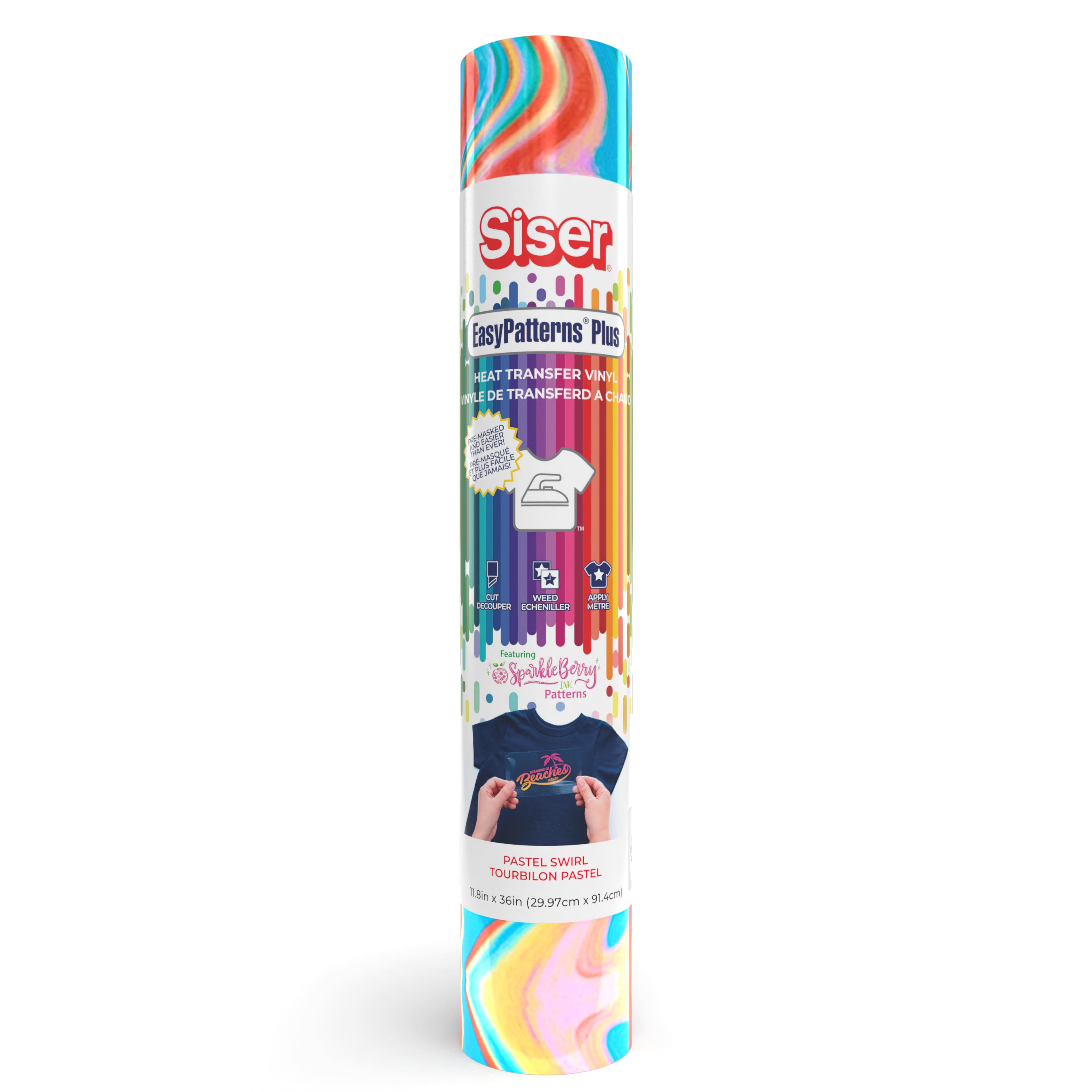 6 Pack: Siser® EasyPatterns® Plus Heat Transfer Vinyl, Pastel Swirl