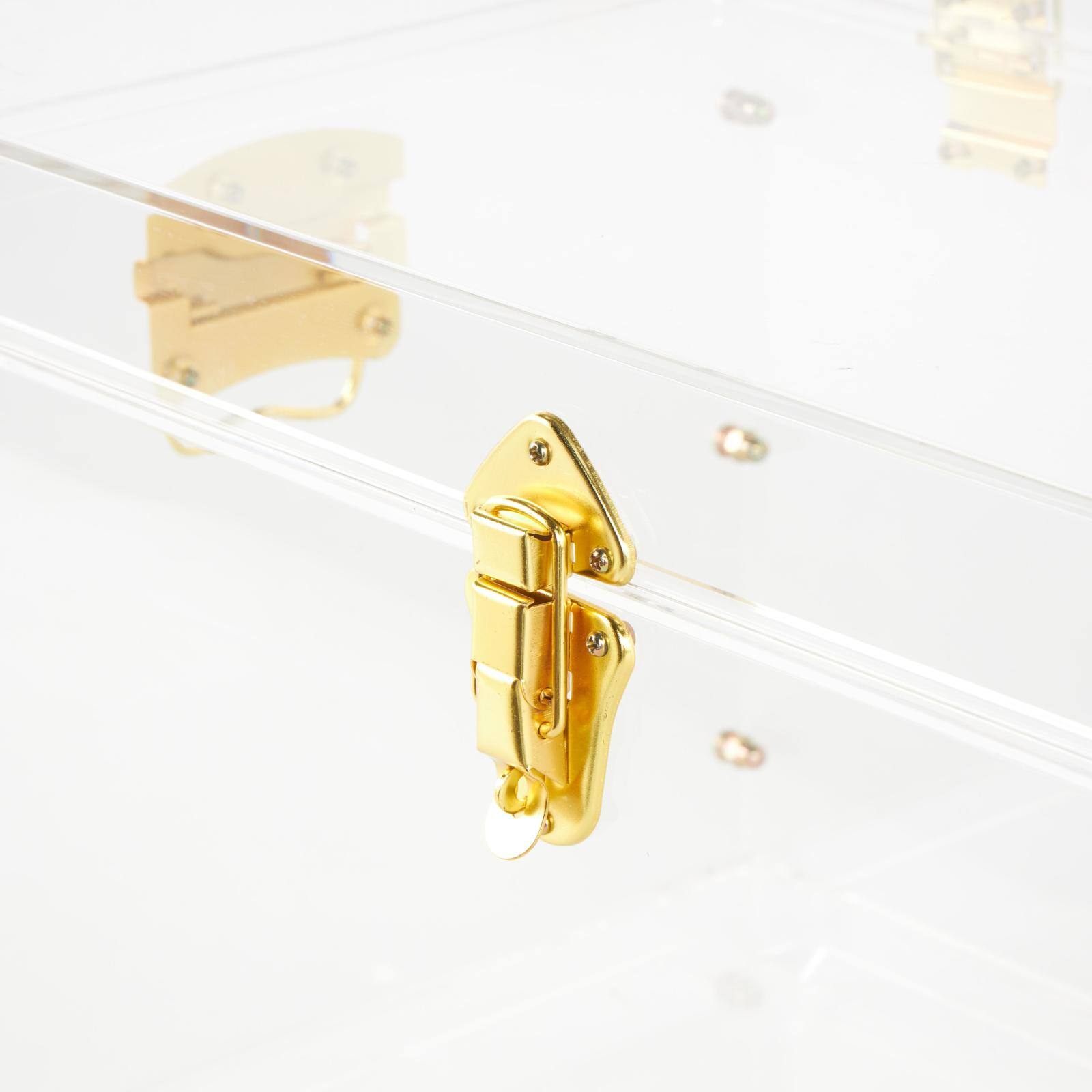 Clear &#x26; Gold Acrylic Trunk Set