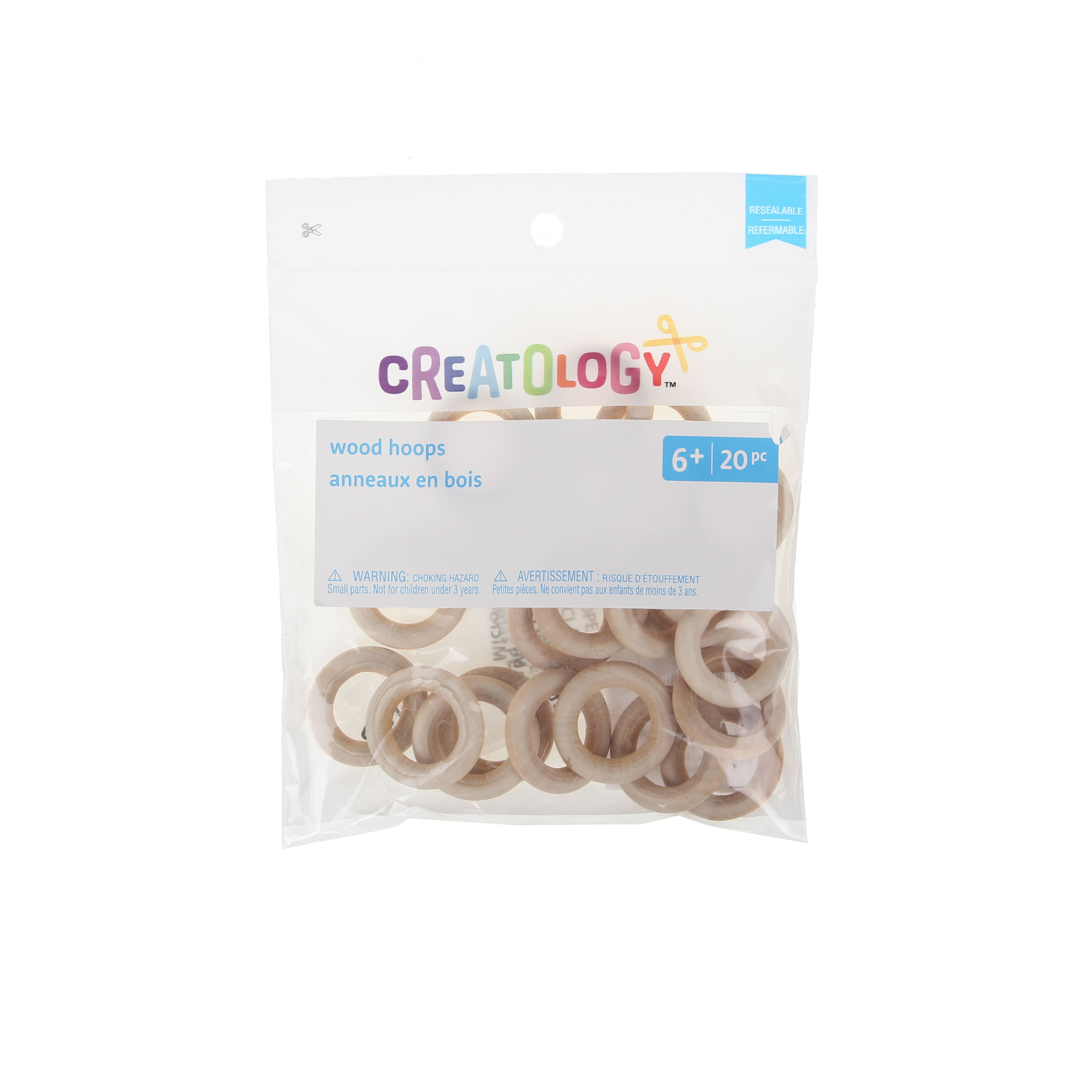 Wood Hoops, 20ct. by Creatology&#x2122;